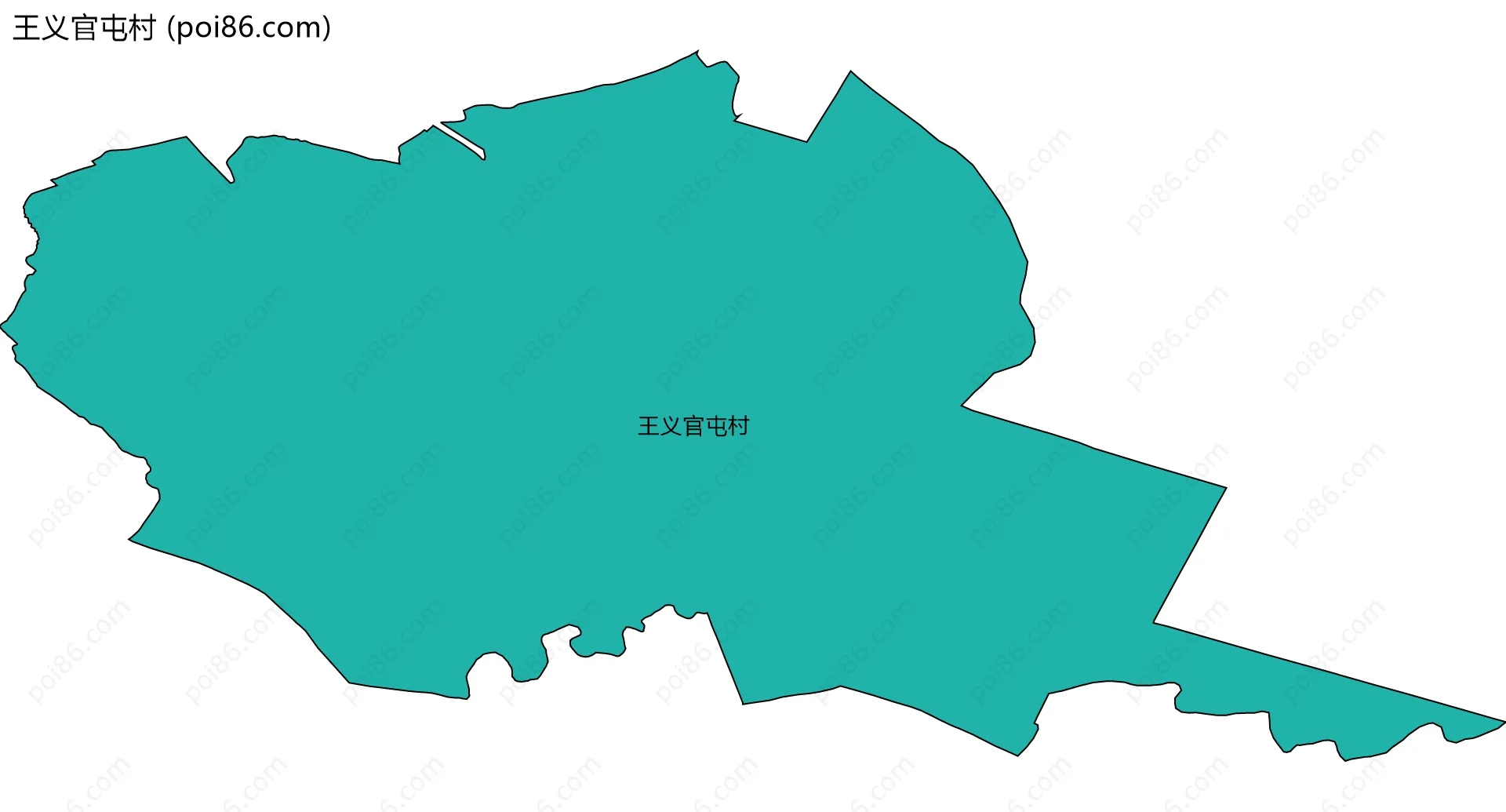 王义官屯村边界地图