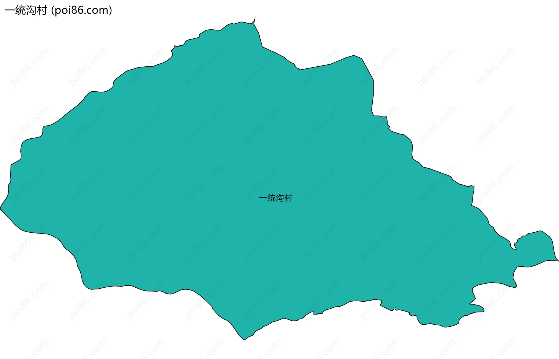 一统沟村边界地图