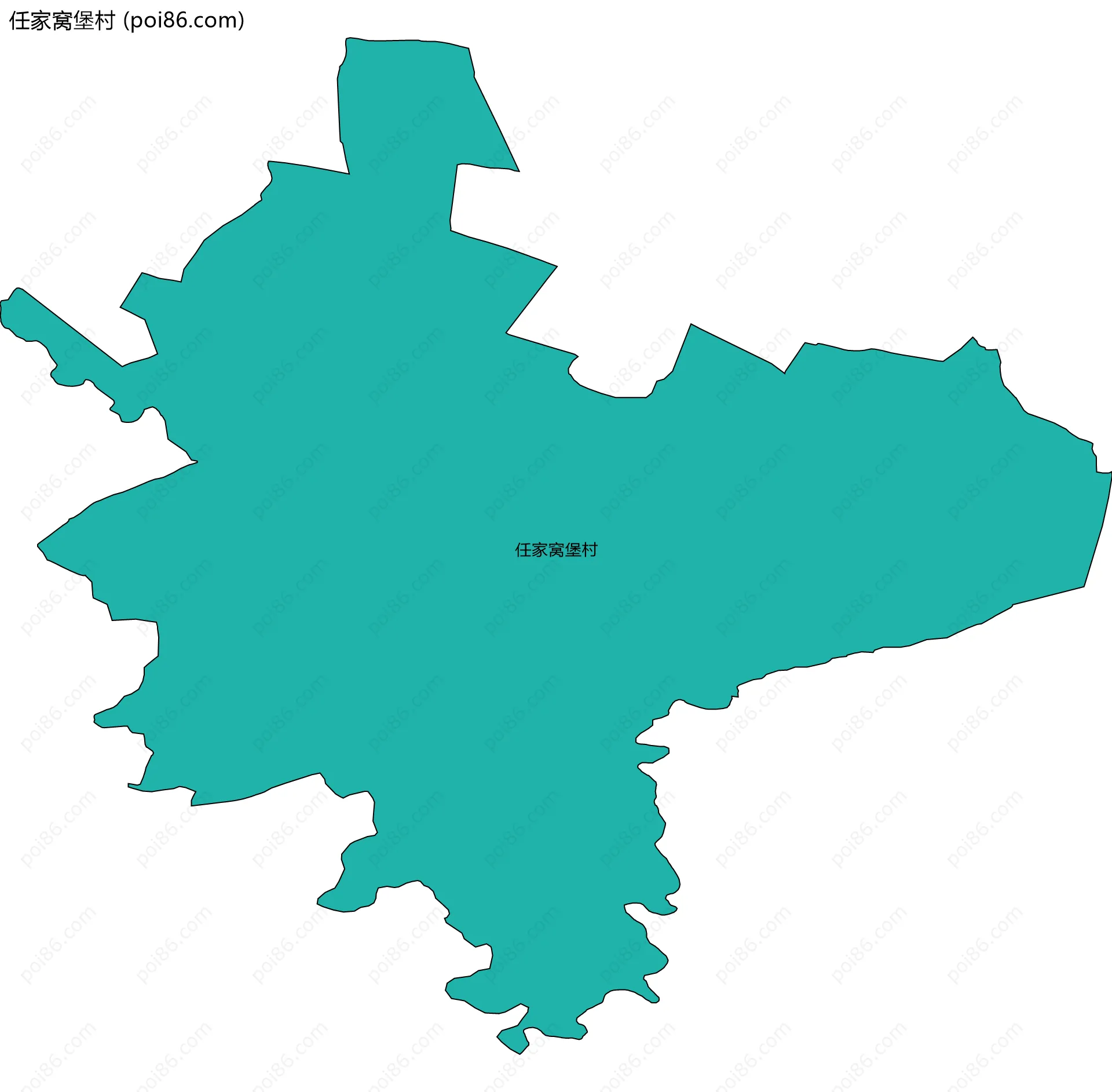 任家窝堡村边界地图
