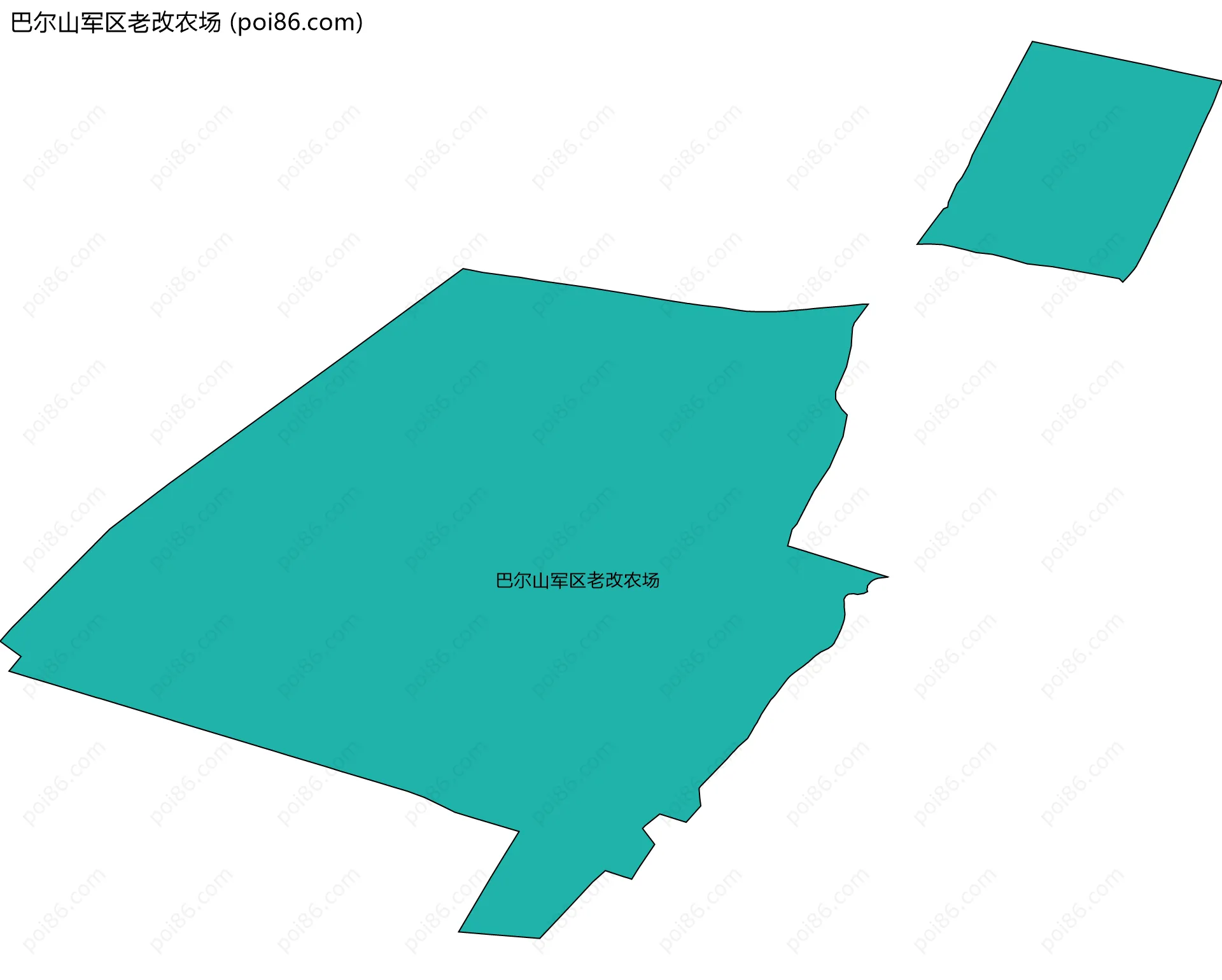 巴尔山军区老改农场边界地图