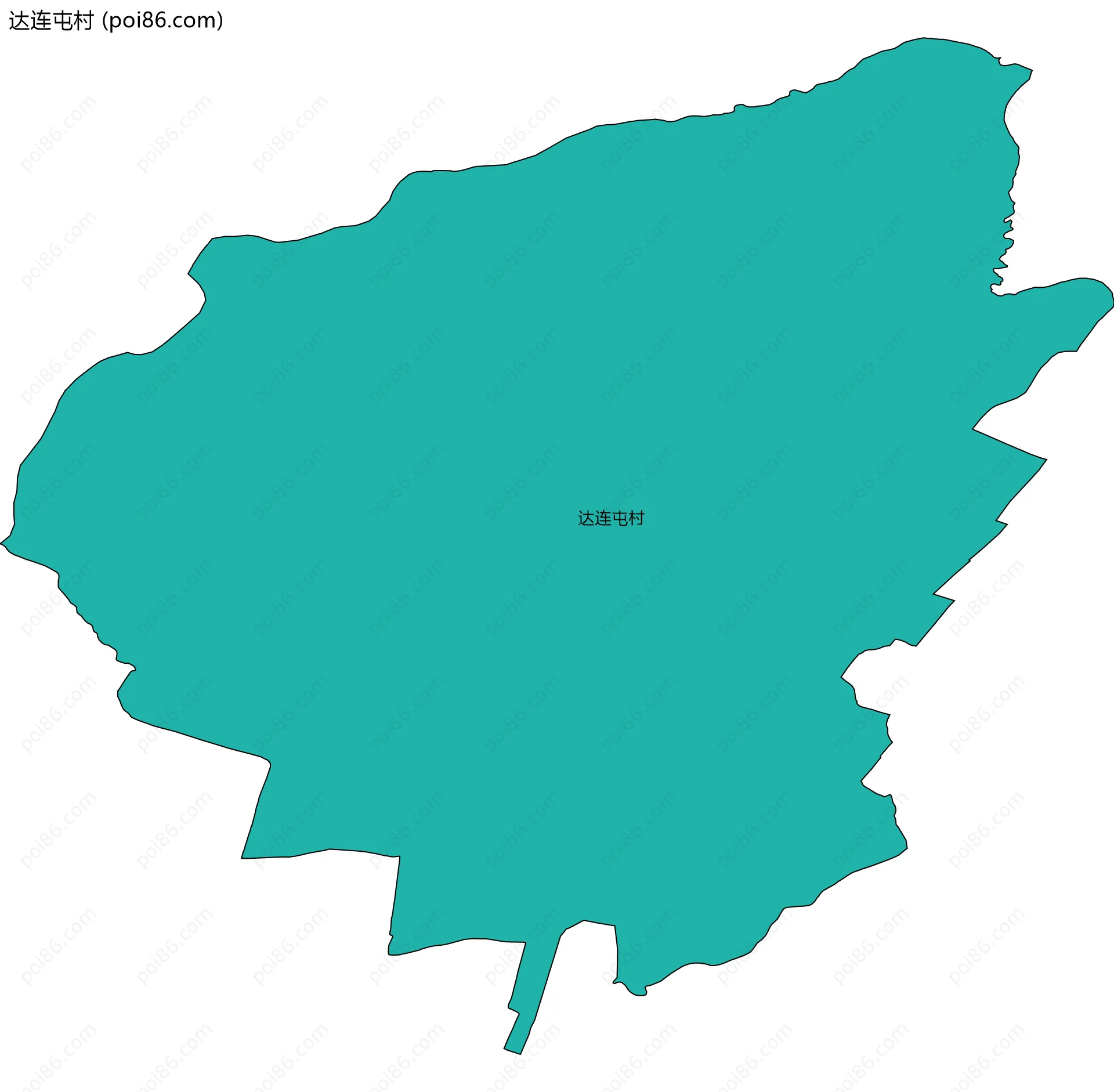 达连屯村边界地图