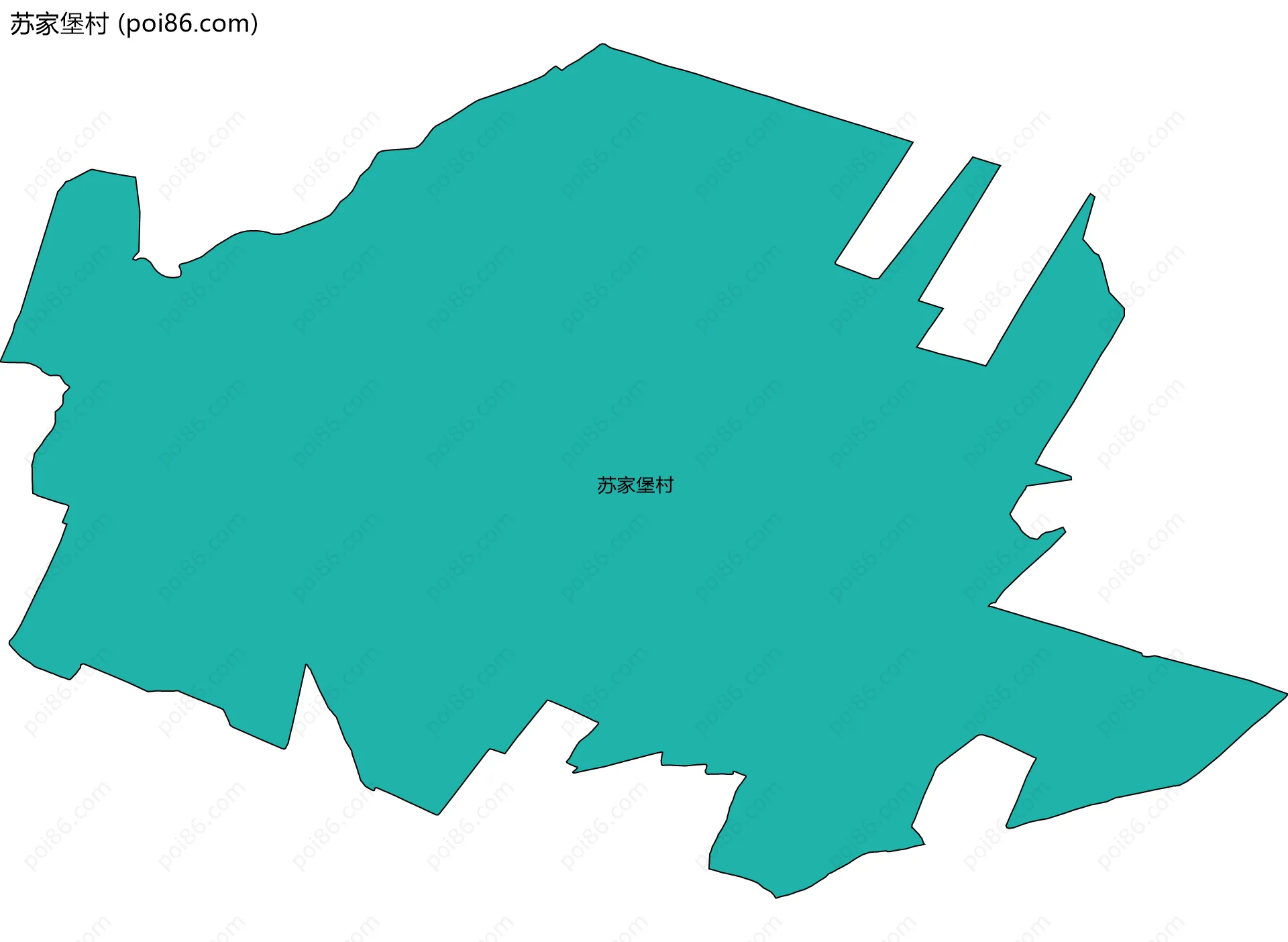 苏家堡村边界地图
