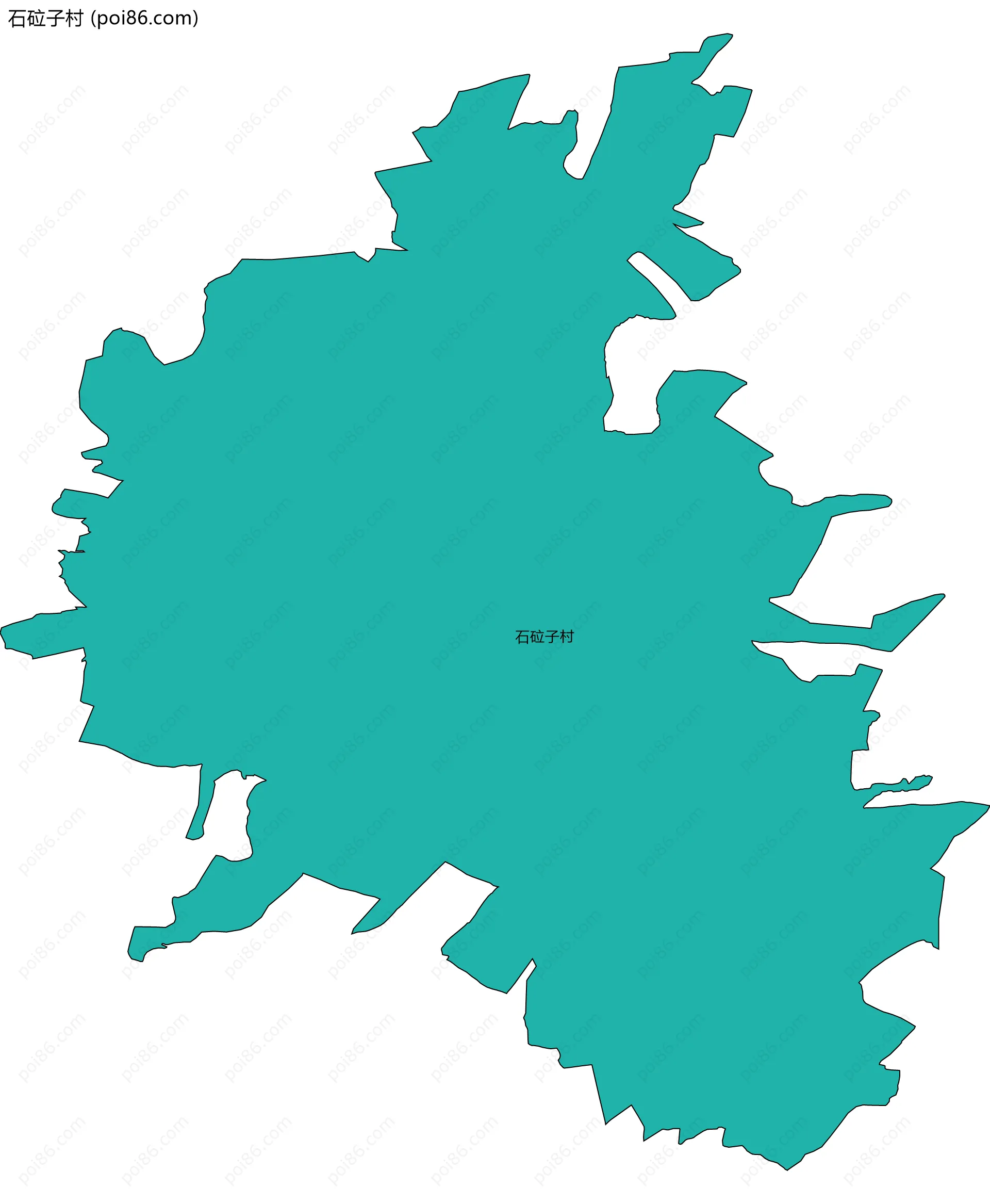 石砬子村边界地图