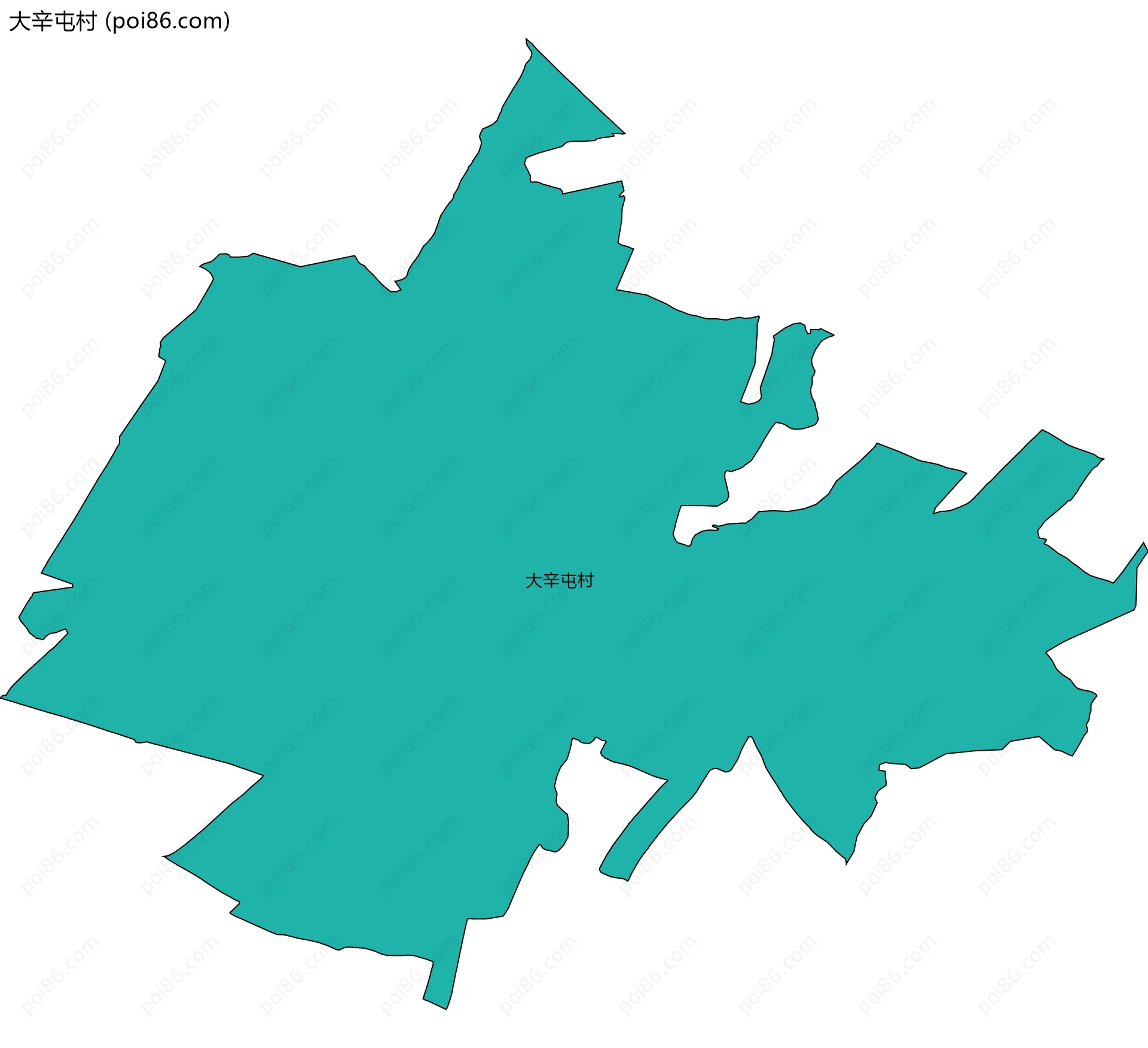 大辛屯村边界地图