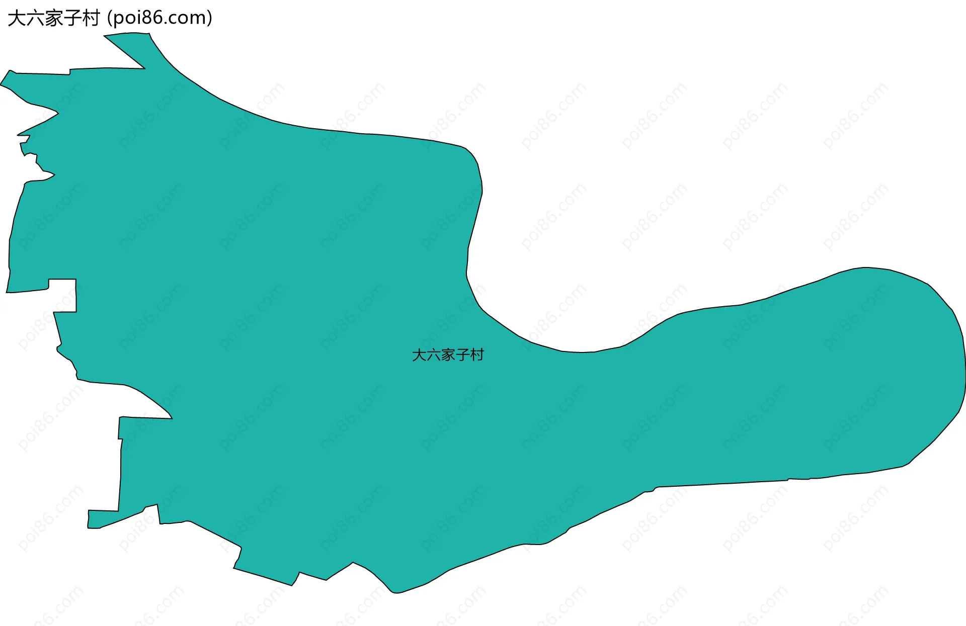 大六家子村边界地图