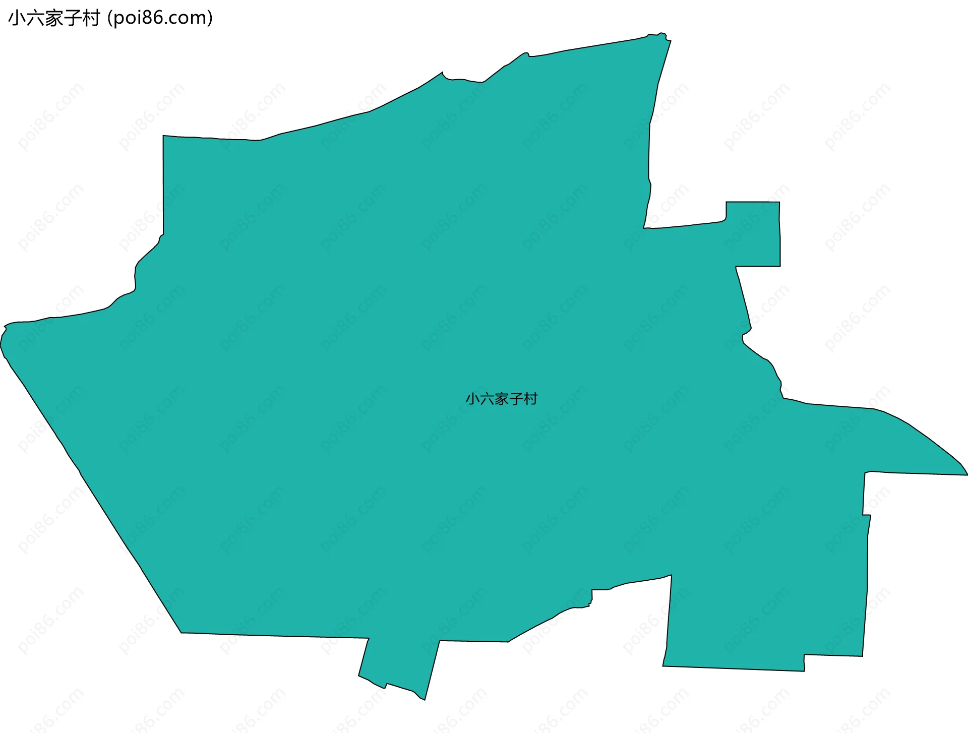 小六家子村边界地图