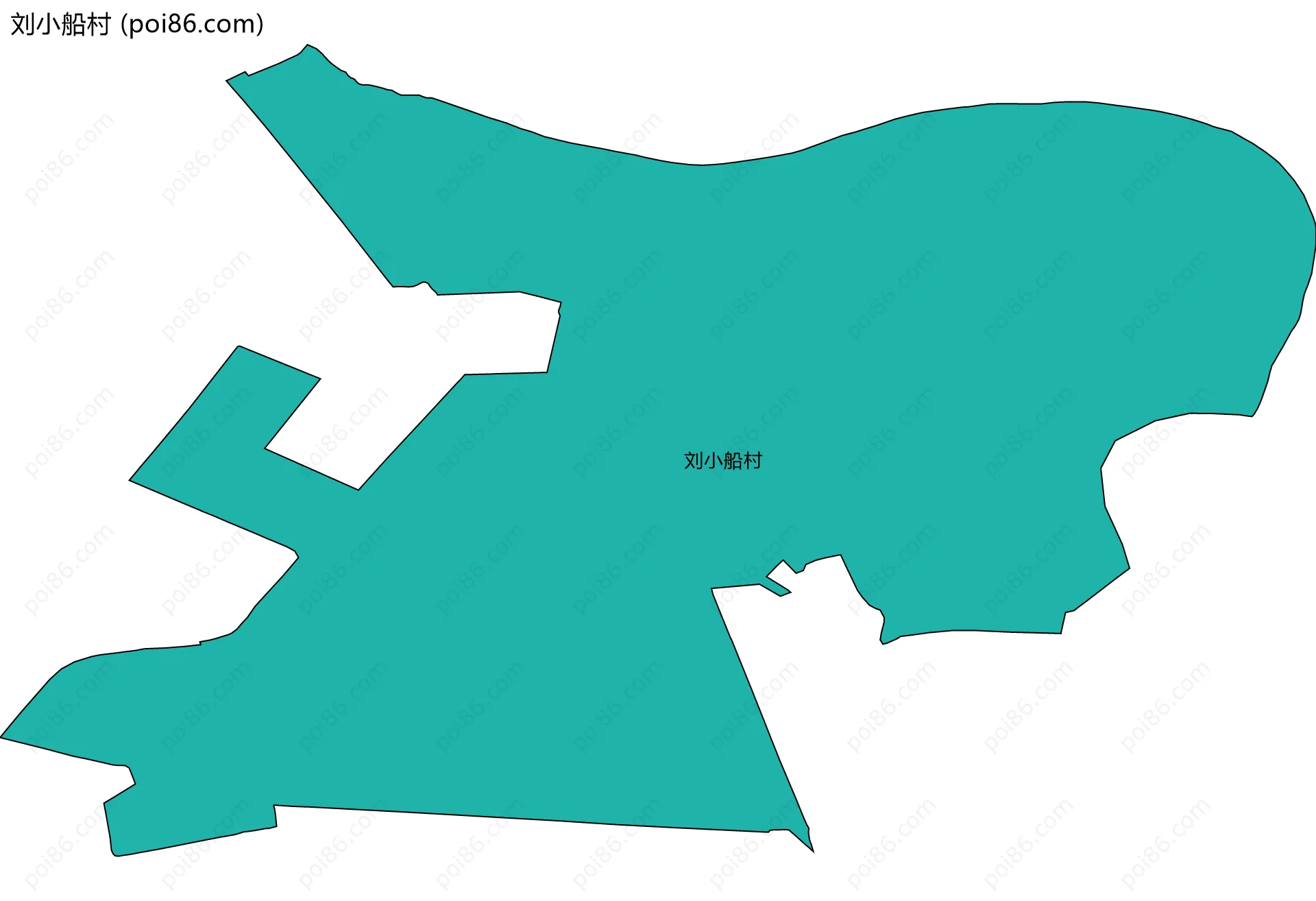 刘小船村边界地图