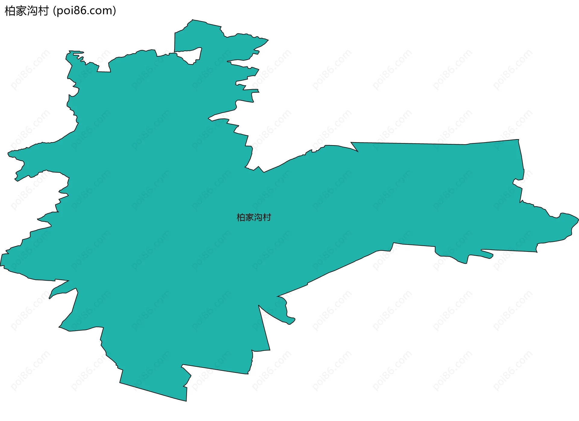 柏家沟村边界地图