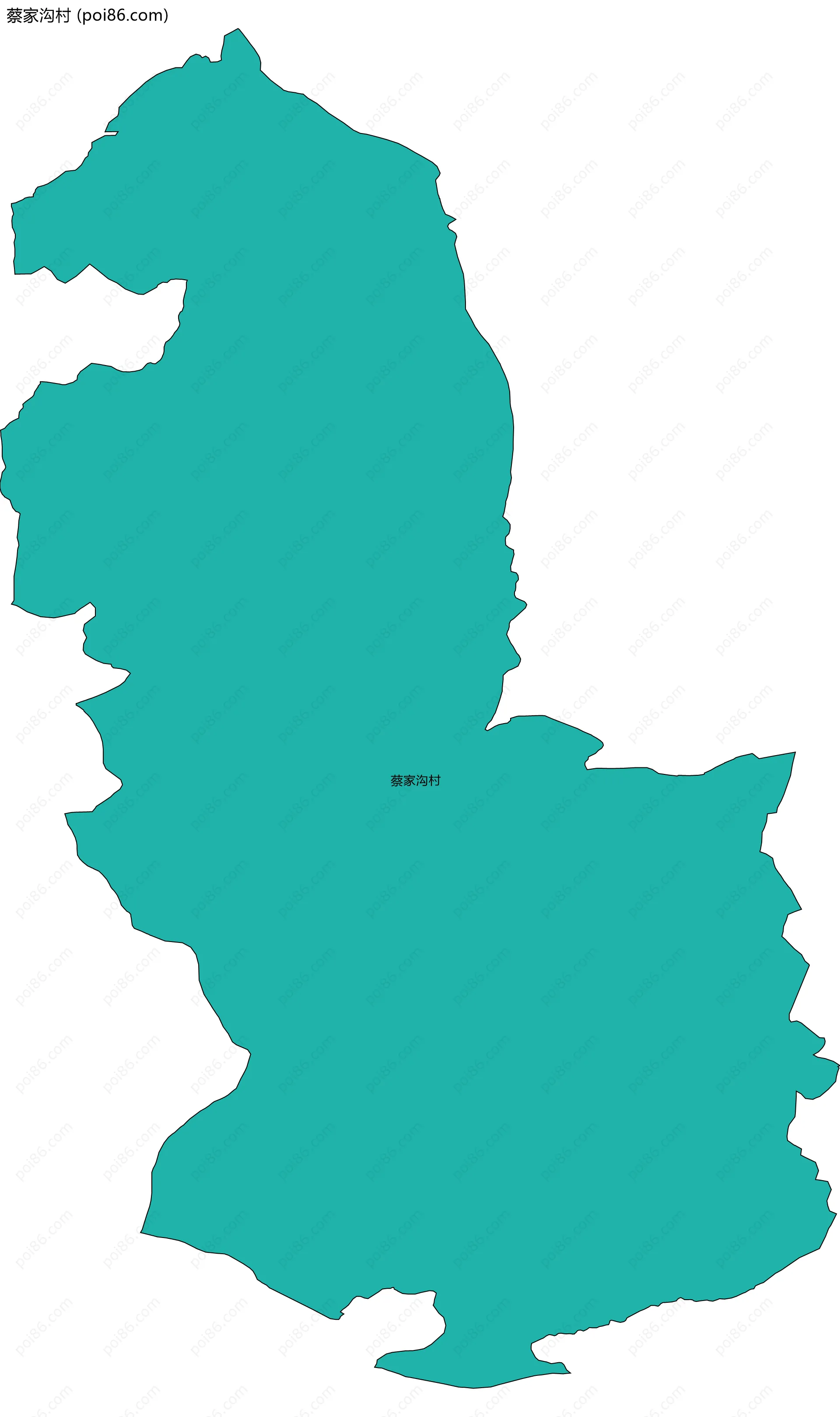 蔡家沟村边界地图