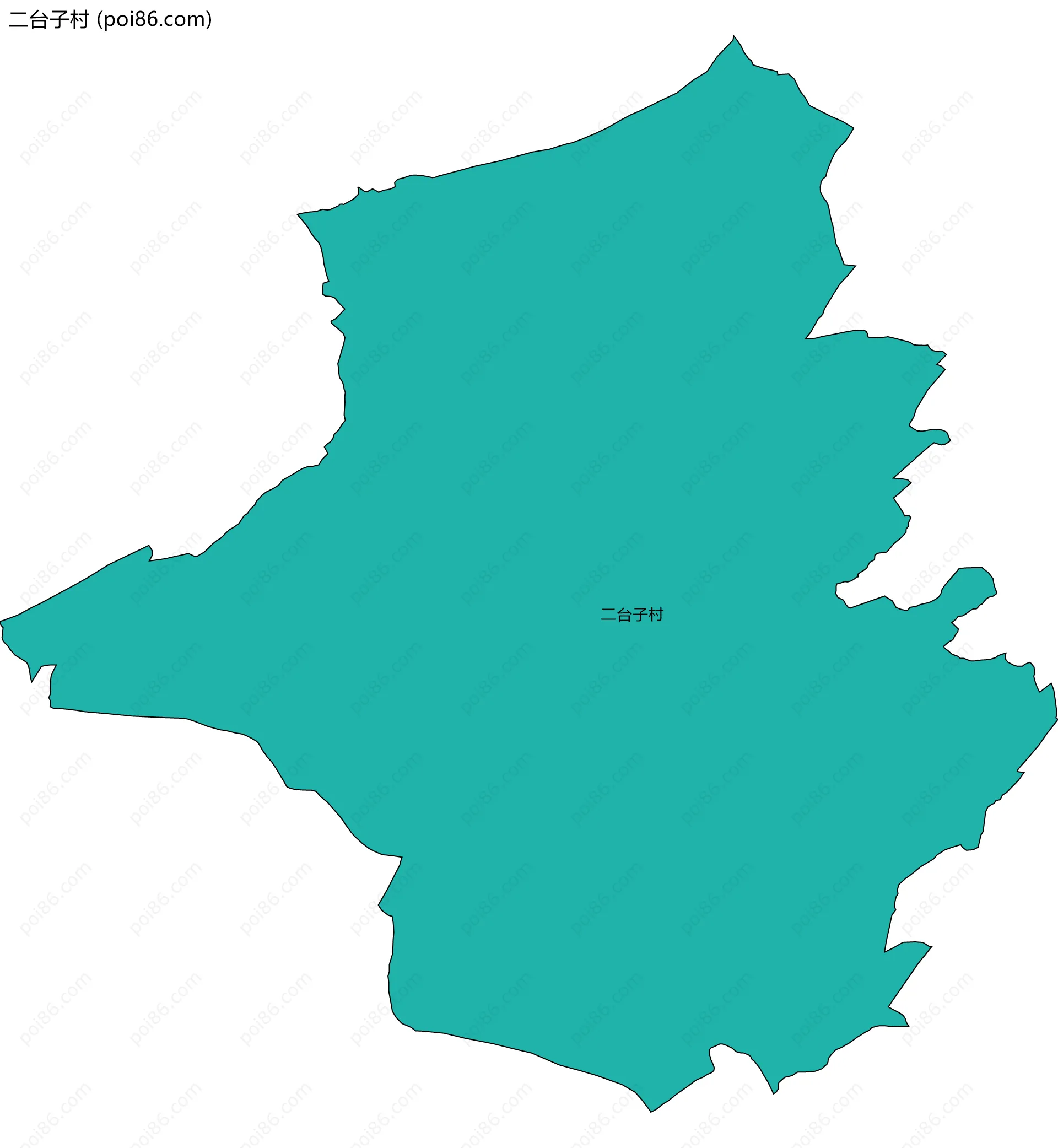 二台子村边界地图
