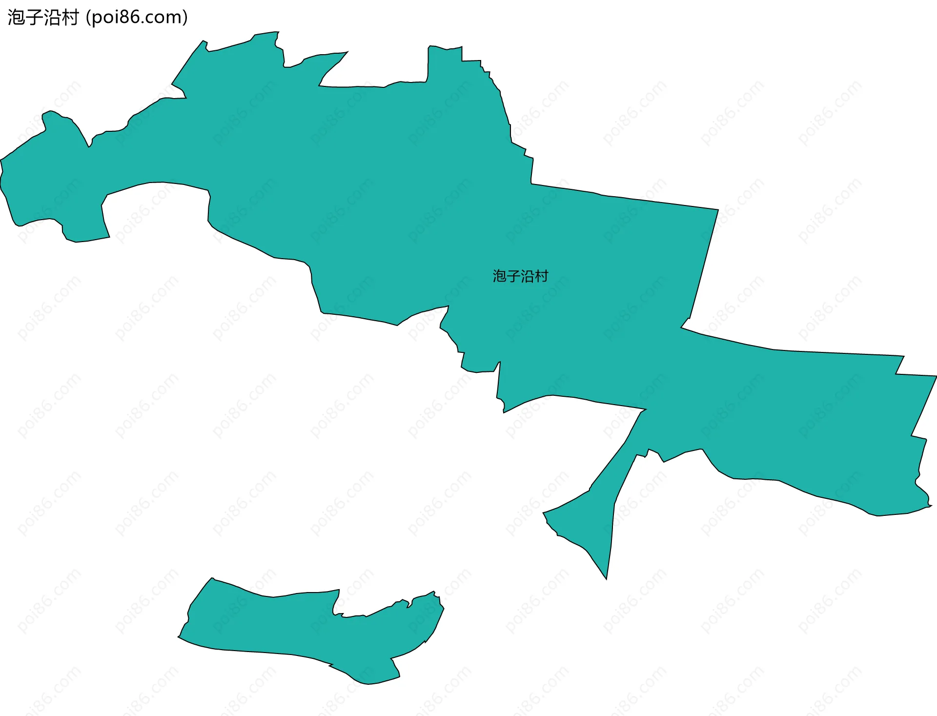 泡子沿村边界地图