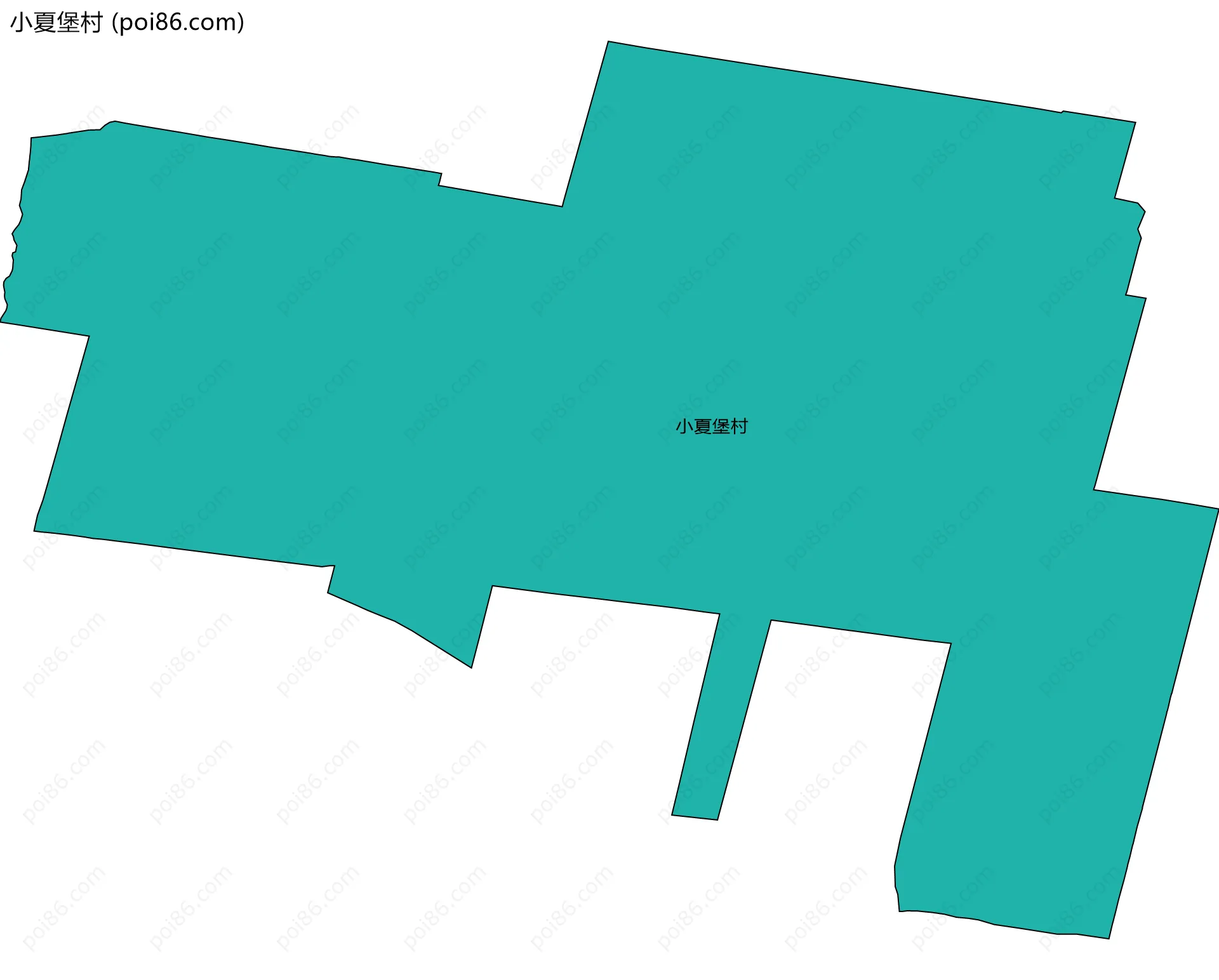 小夏堡村边界地图