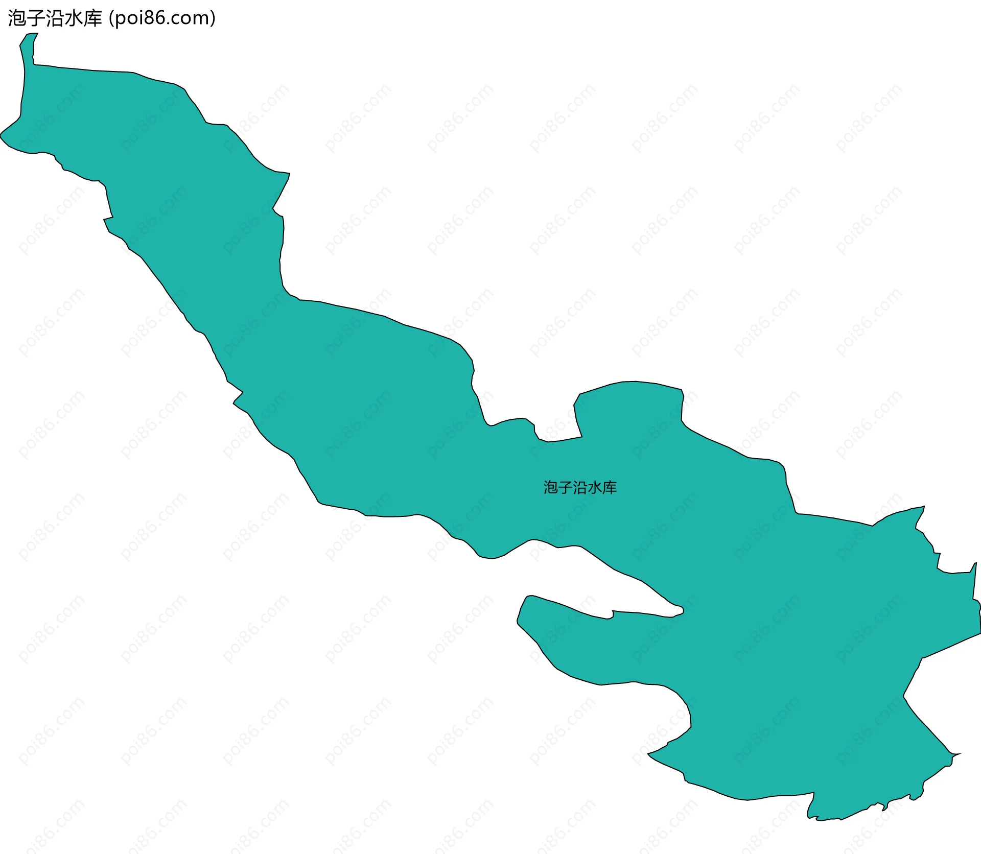 泡子沿水库边界地图