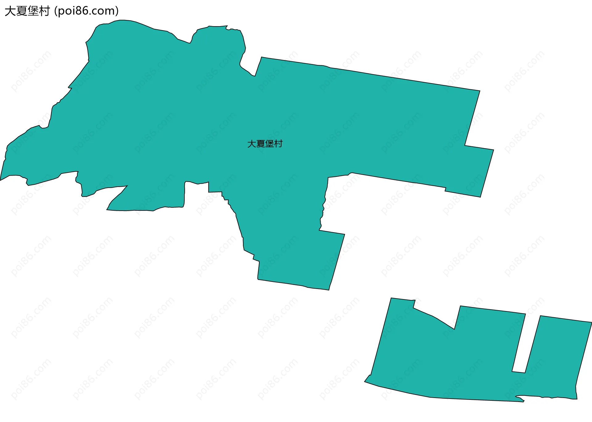 大夏堡村边界地图
