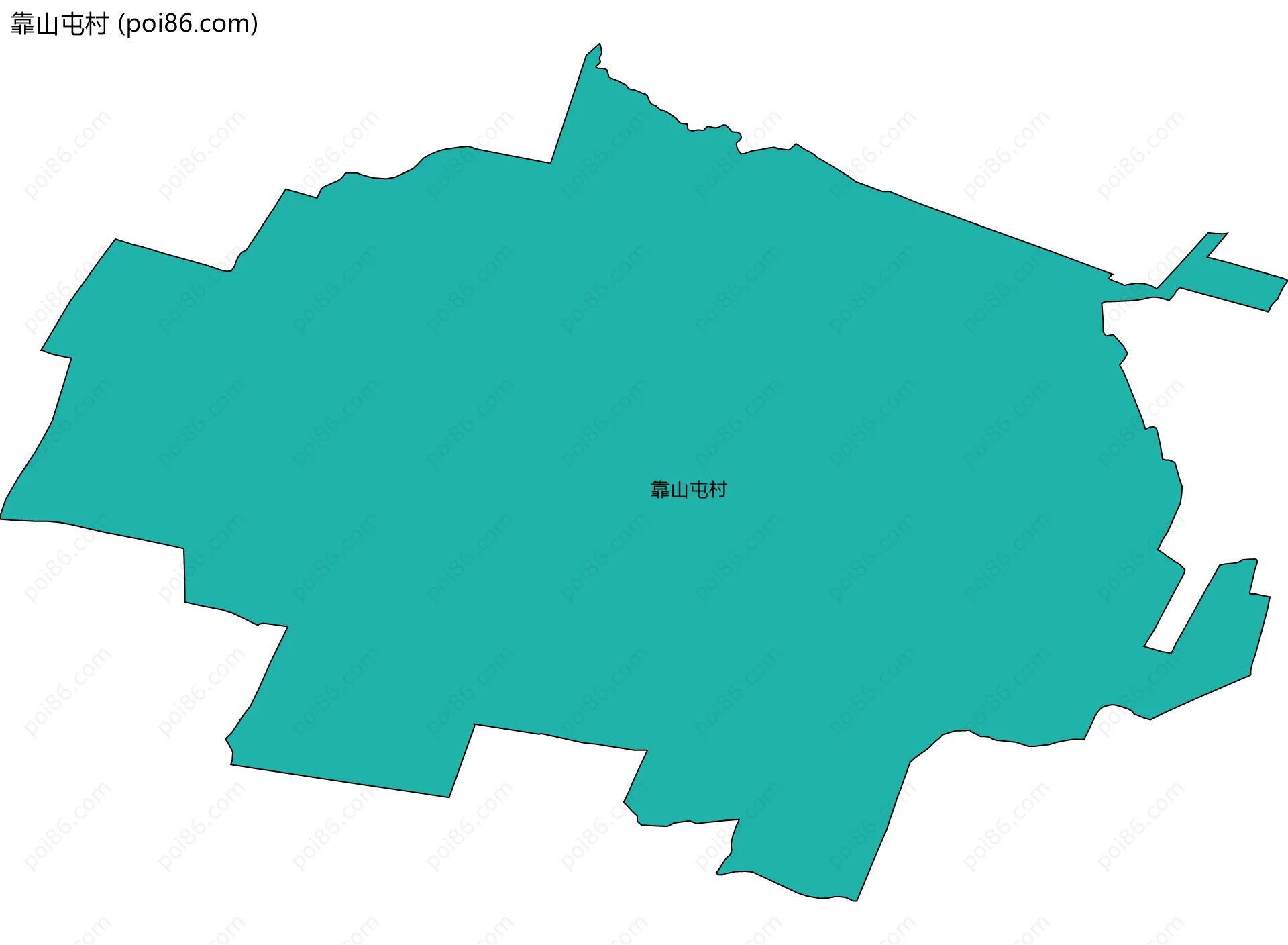靠山屯村边界地图