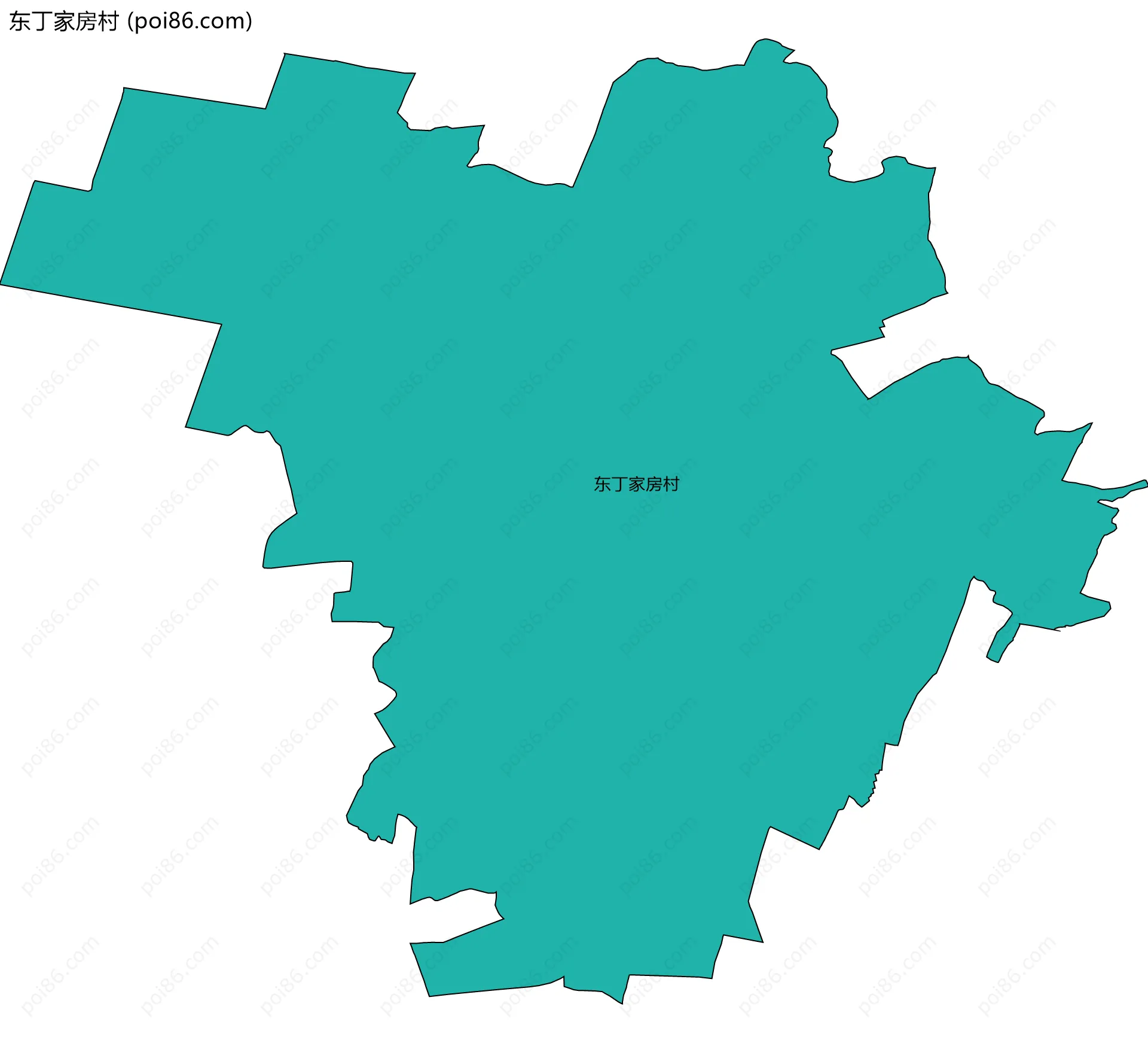 东丁家房村边界地图