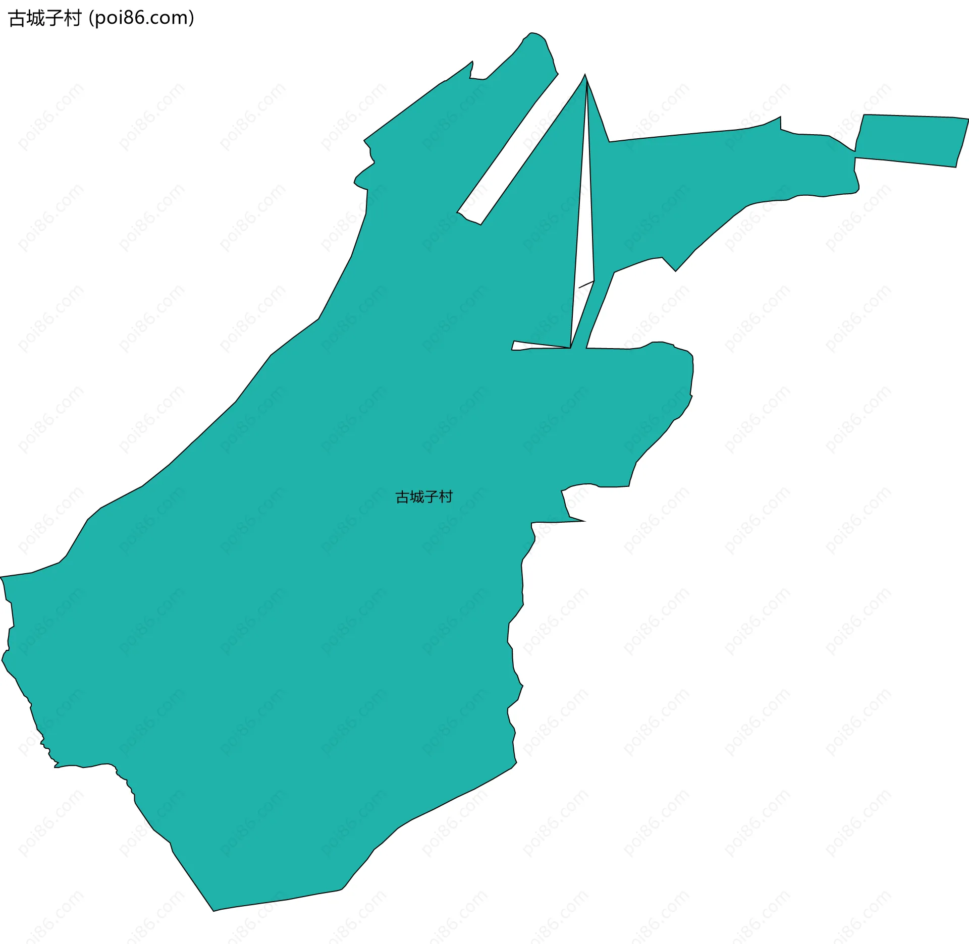 古城子村边界地图