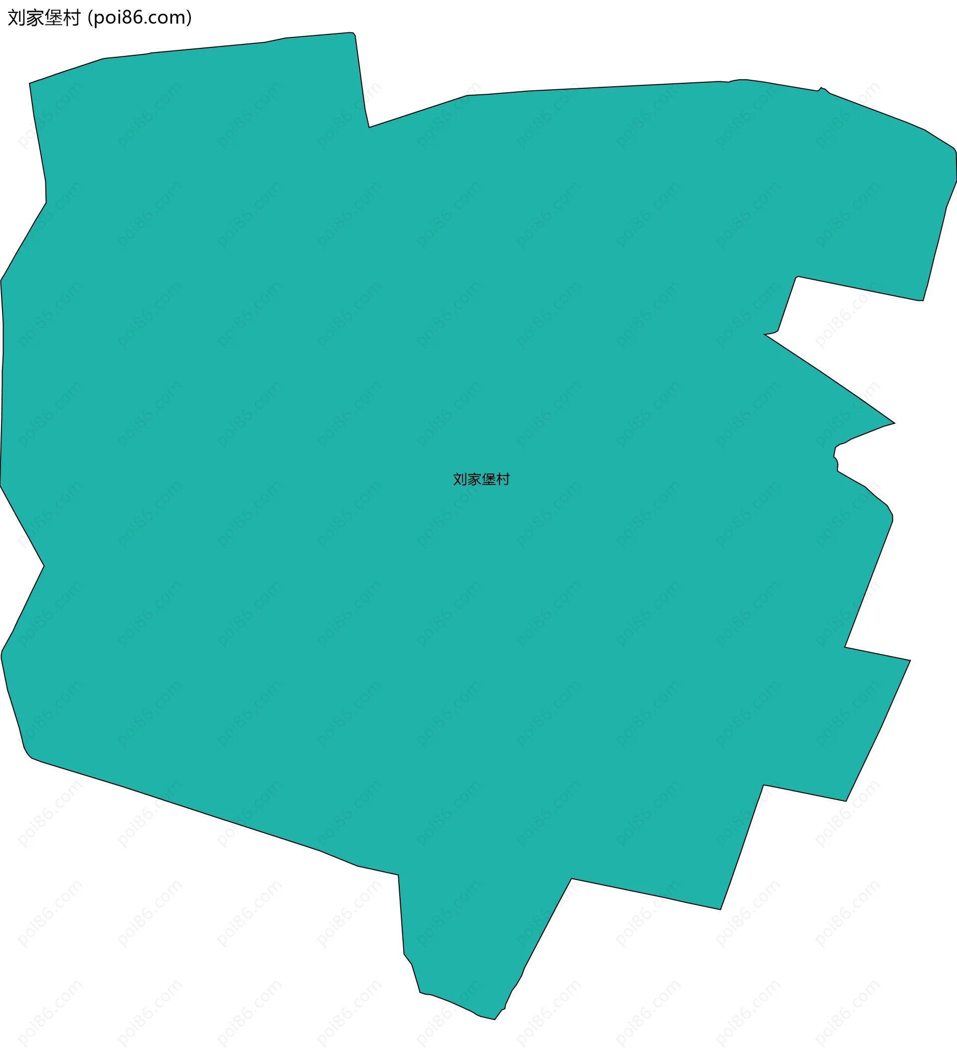 刘家堡村边界地图