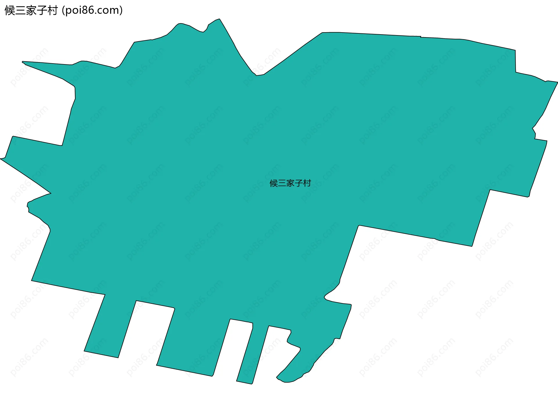 候三家子村边界地图