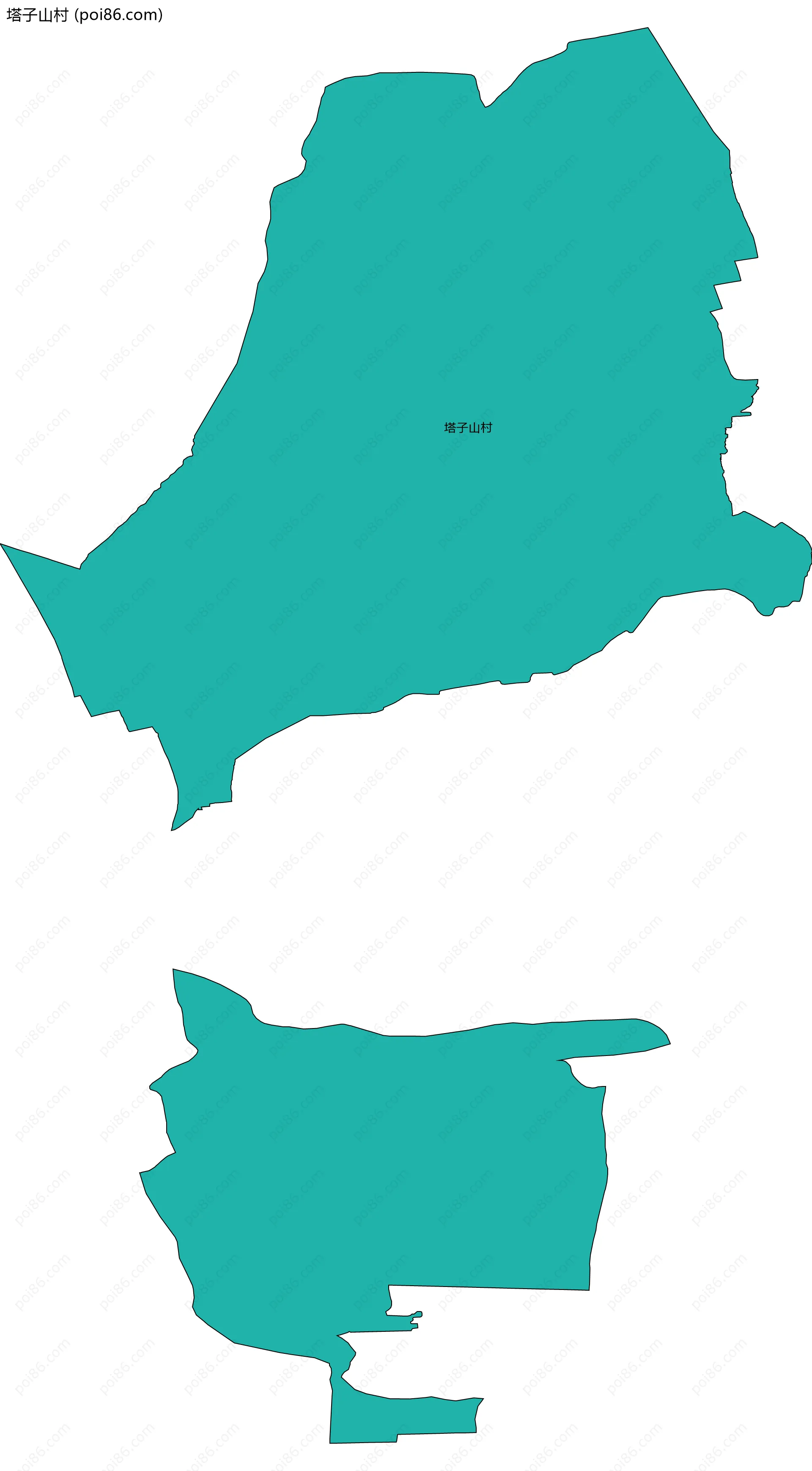 塔子山村边界地图