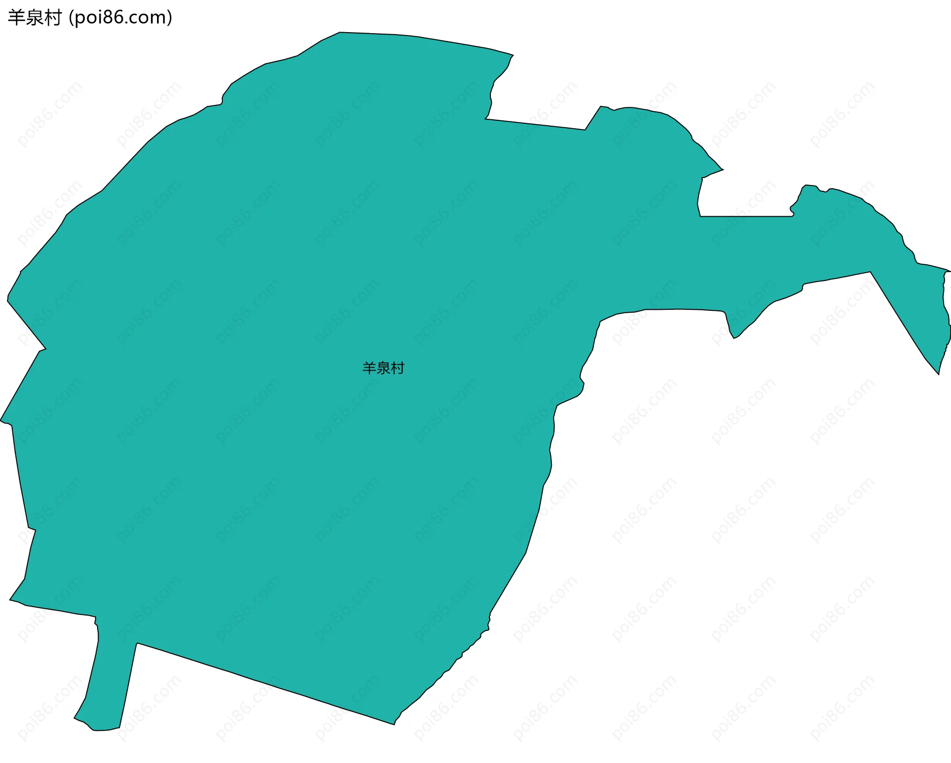 羊泉村边界地图