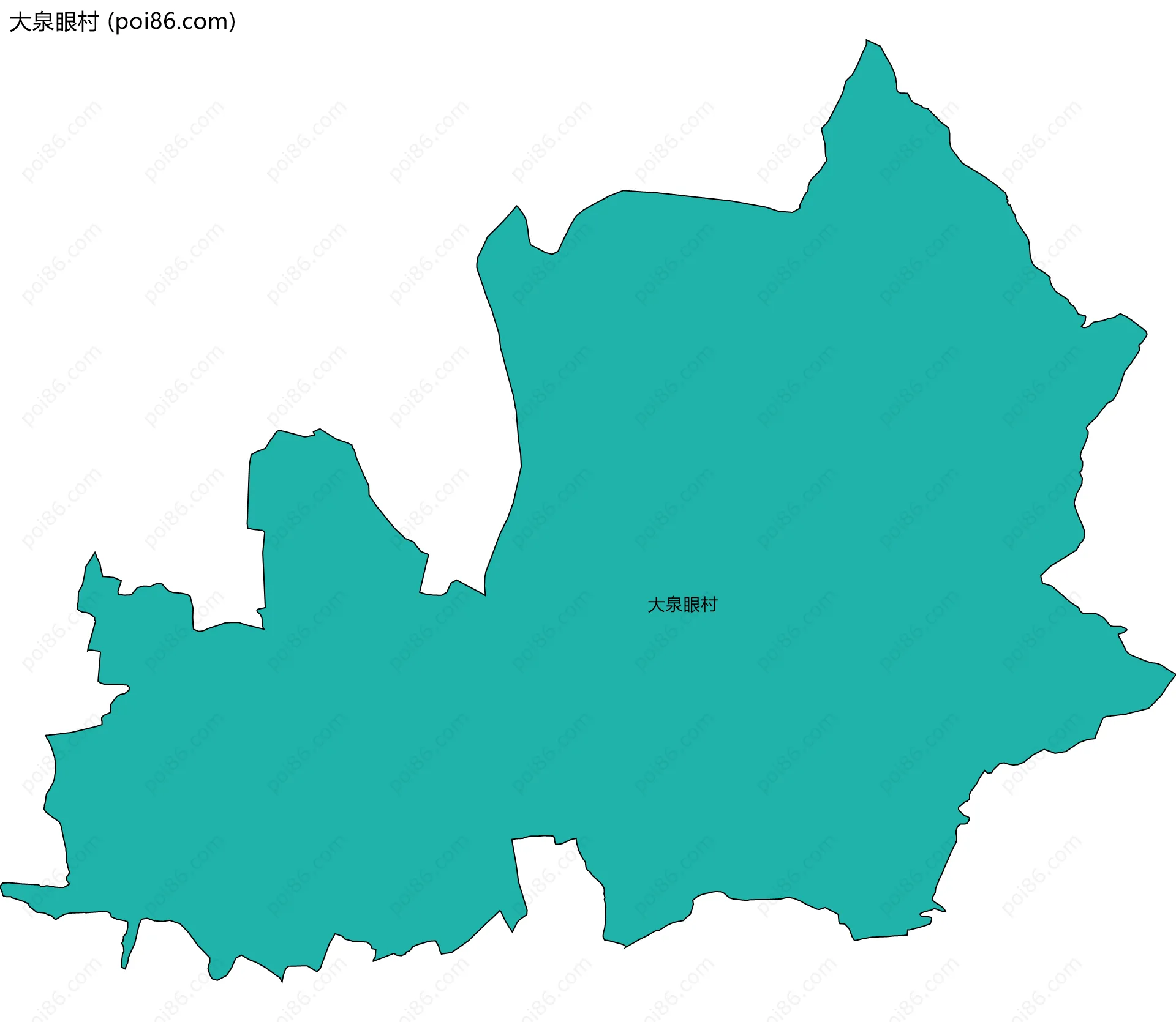 大泉眼村边界地图