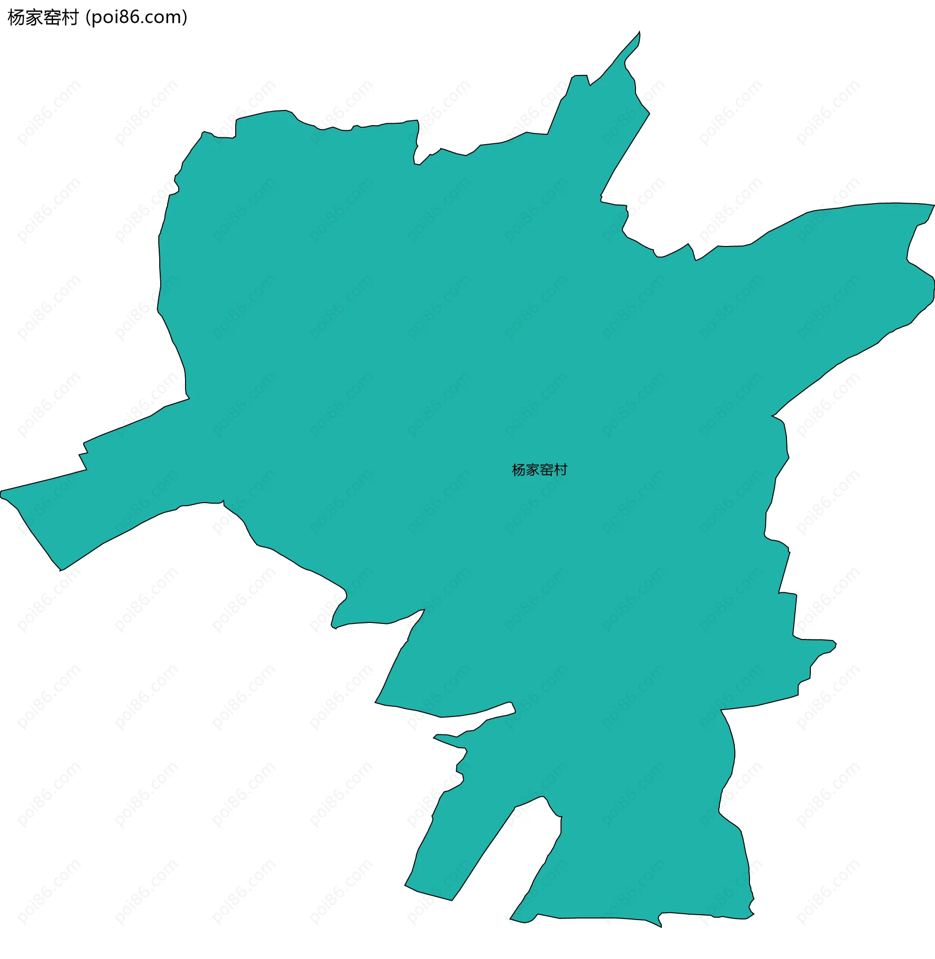 杨家窑村边界地图