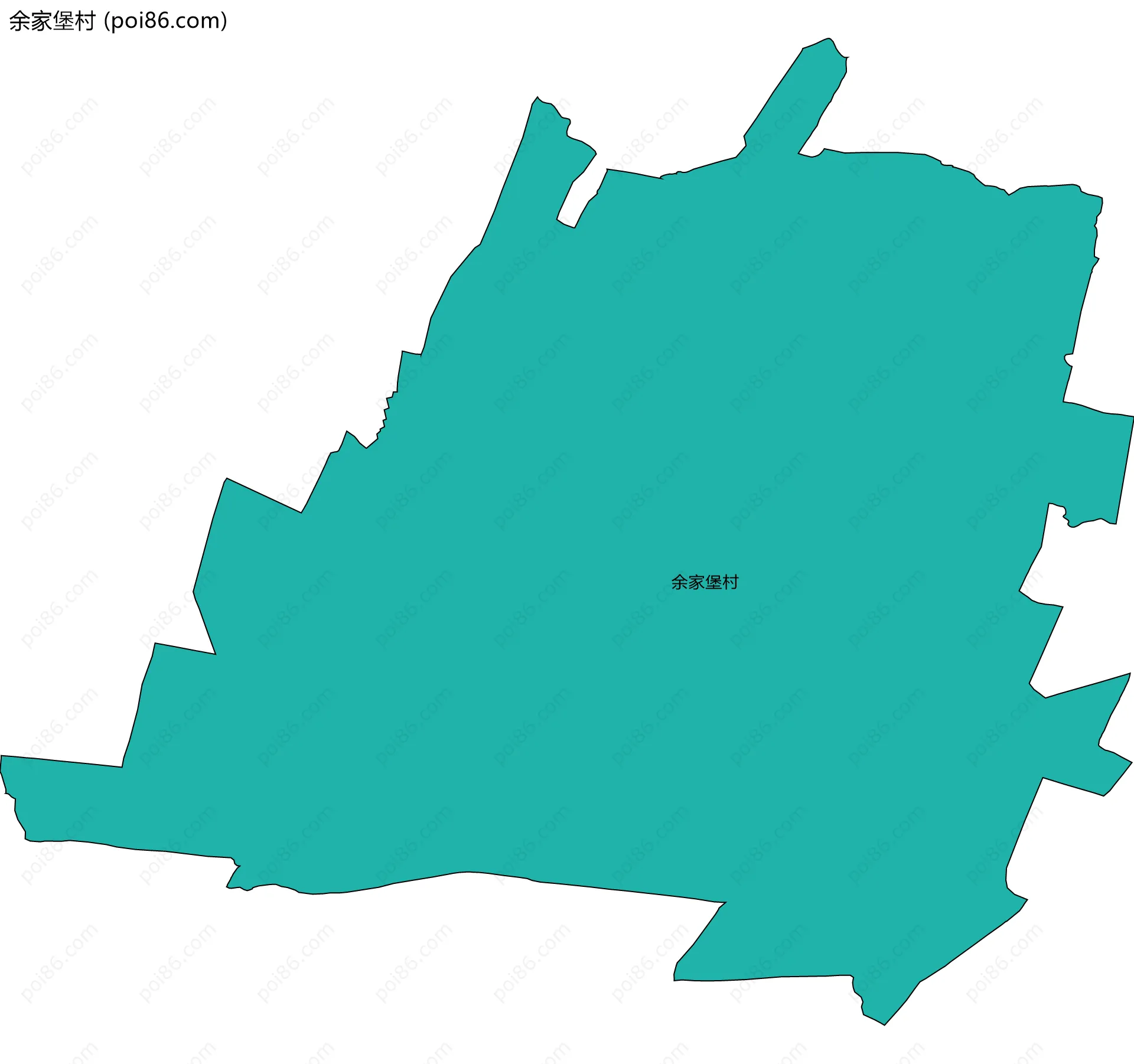余家堡村边界地图