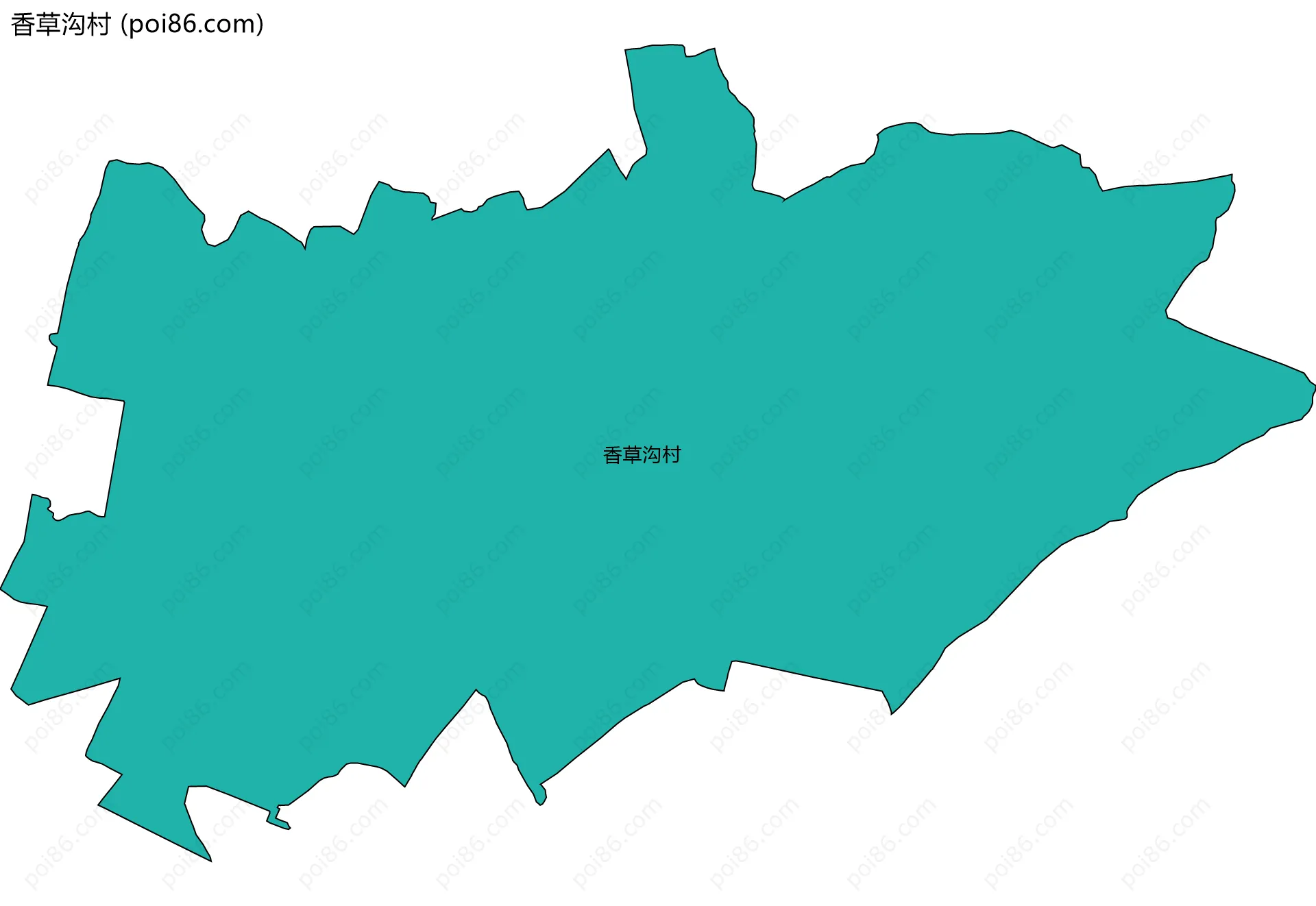 香草沟村边界地图
