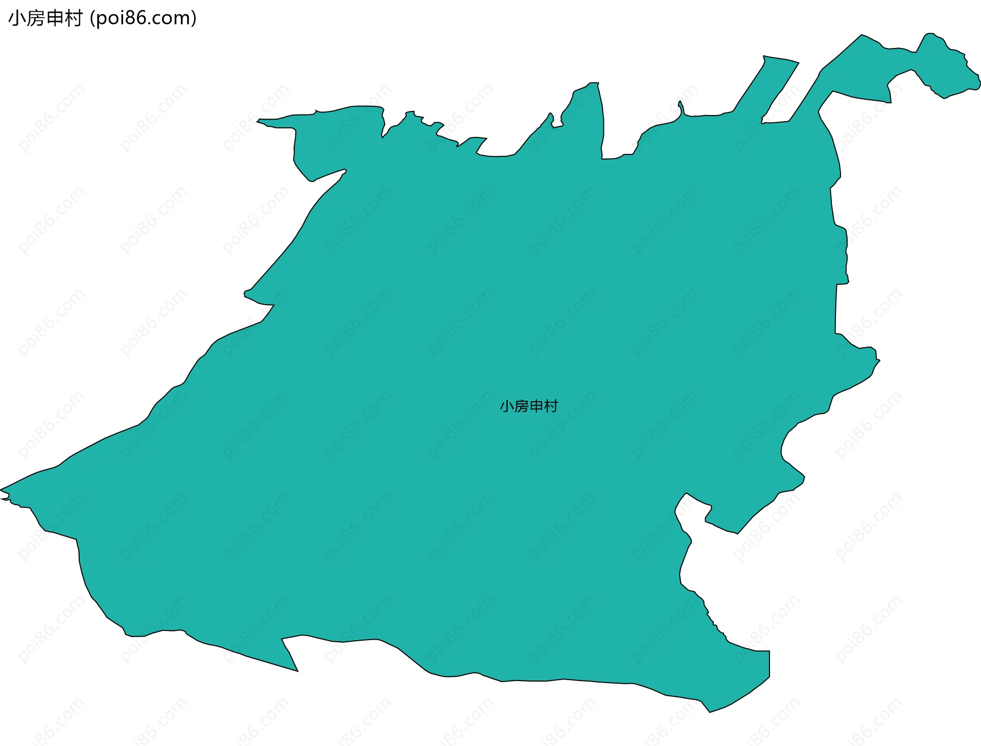 小房申村边界地图