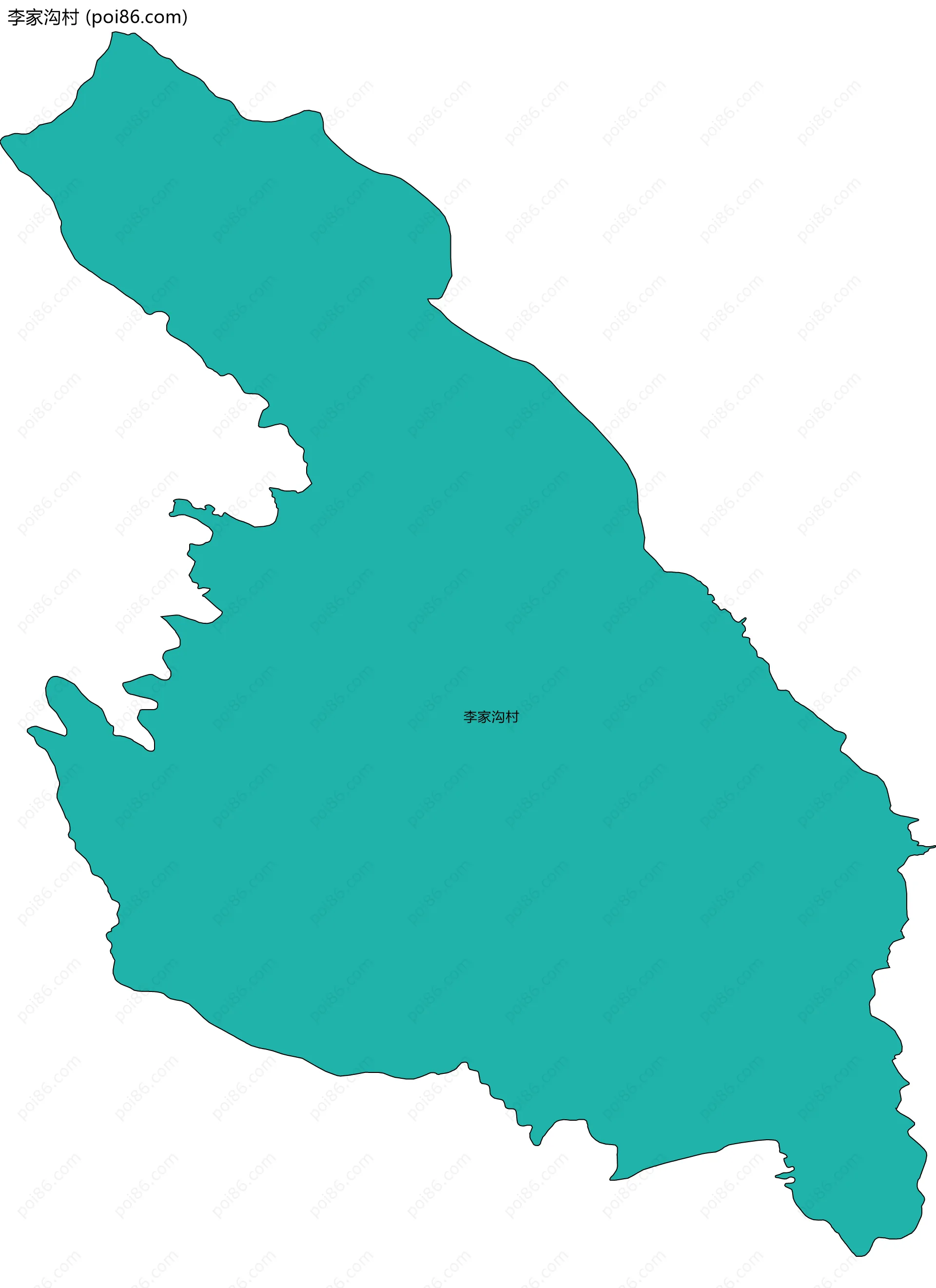 李家沟村边界地图