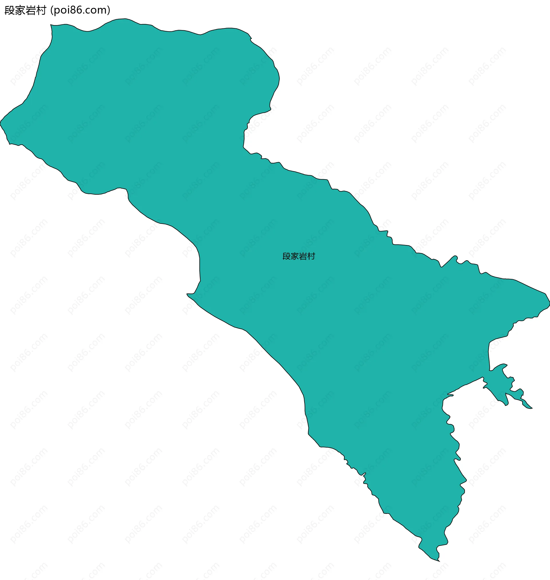 段家岩村边界地图