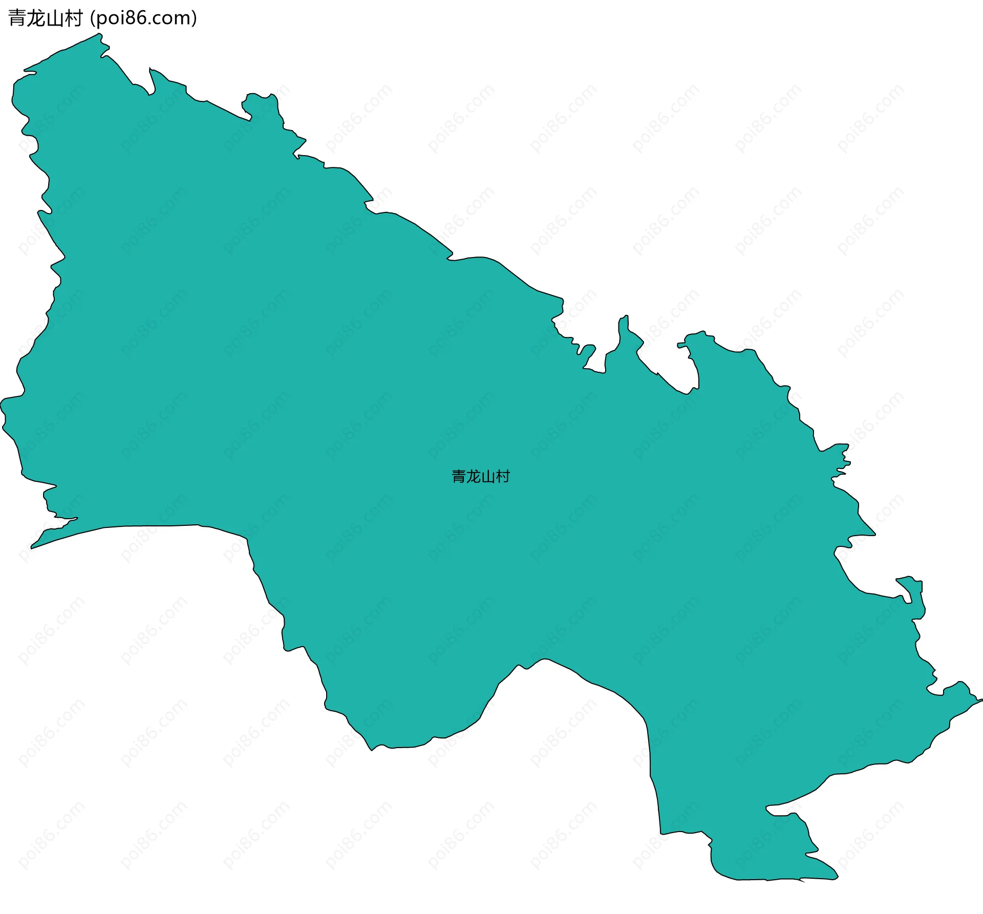 青龙山村边界地图
