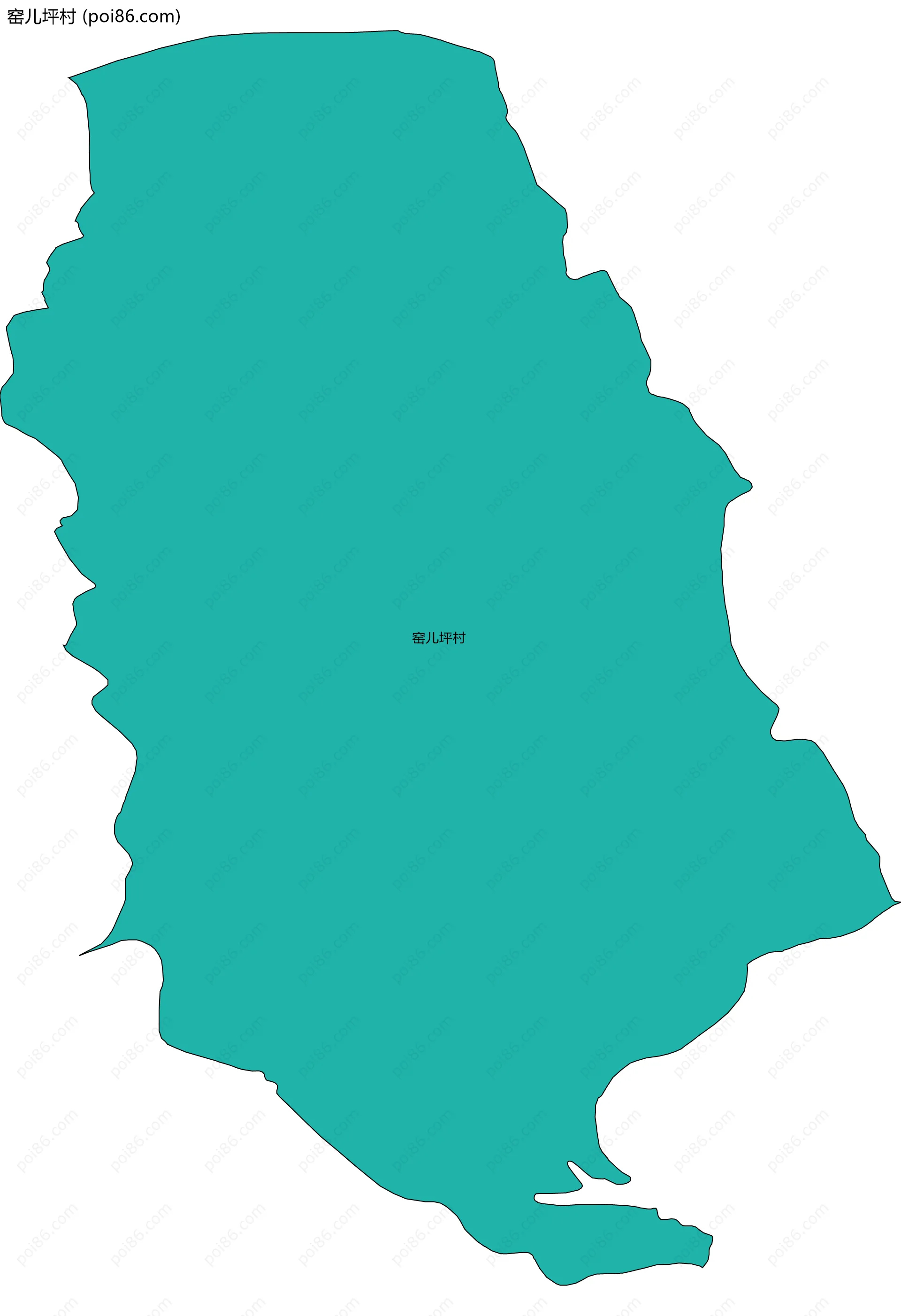 窑儿坪村边界地图