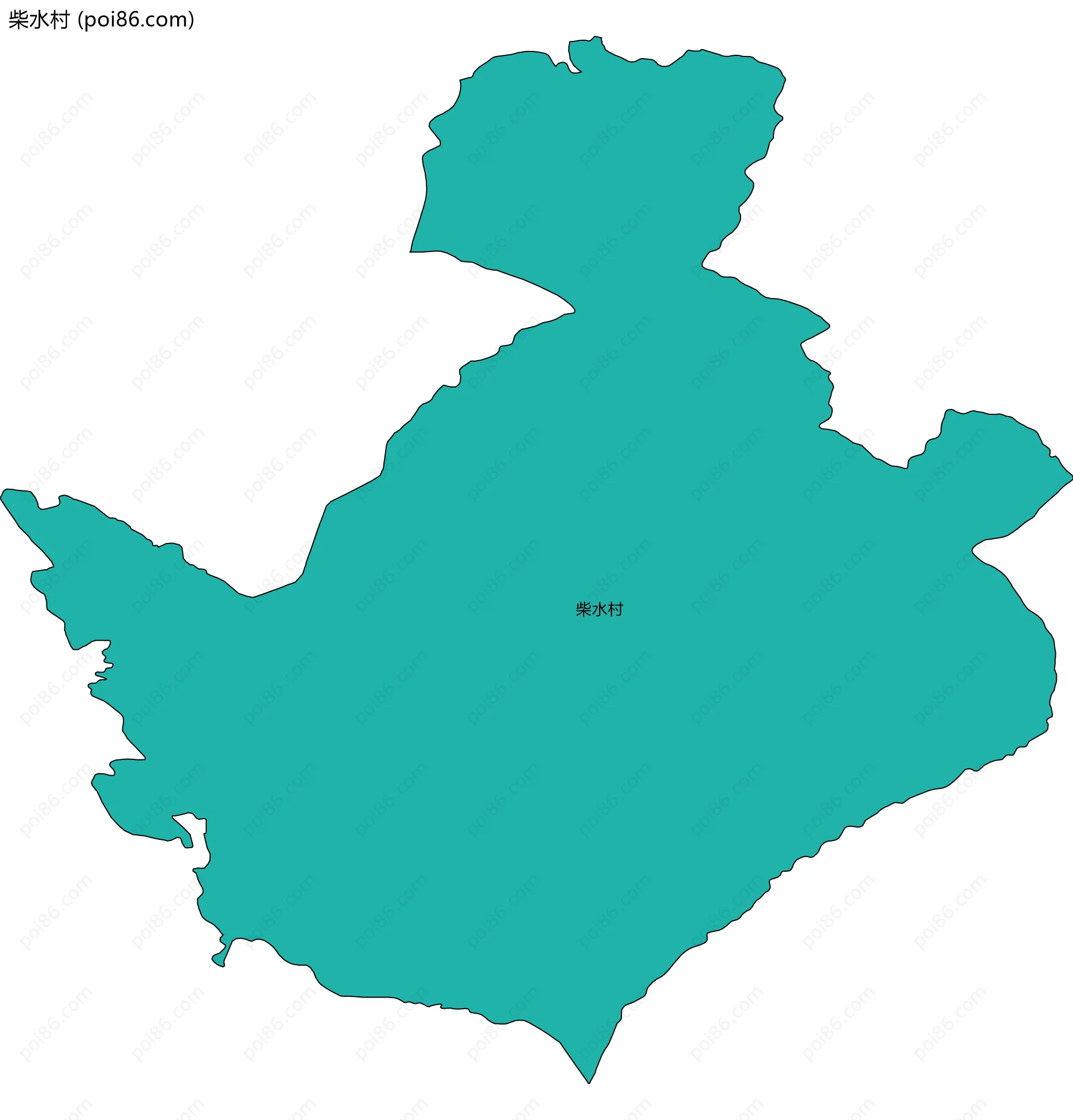 柴水村边界地图