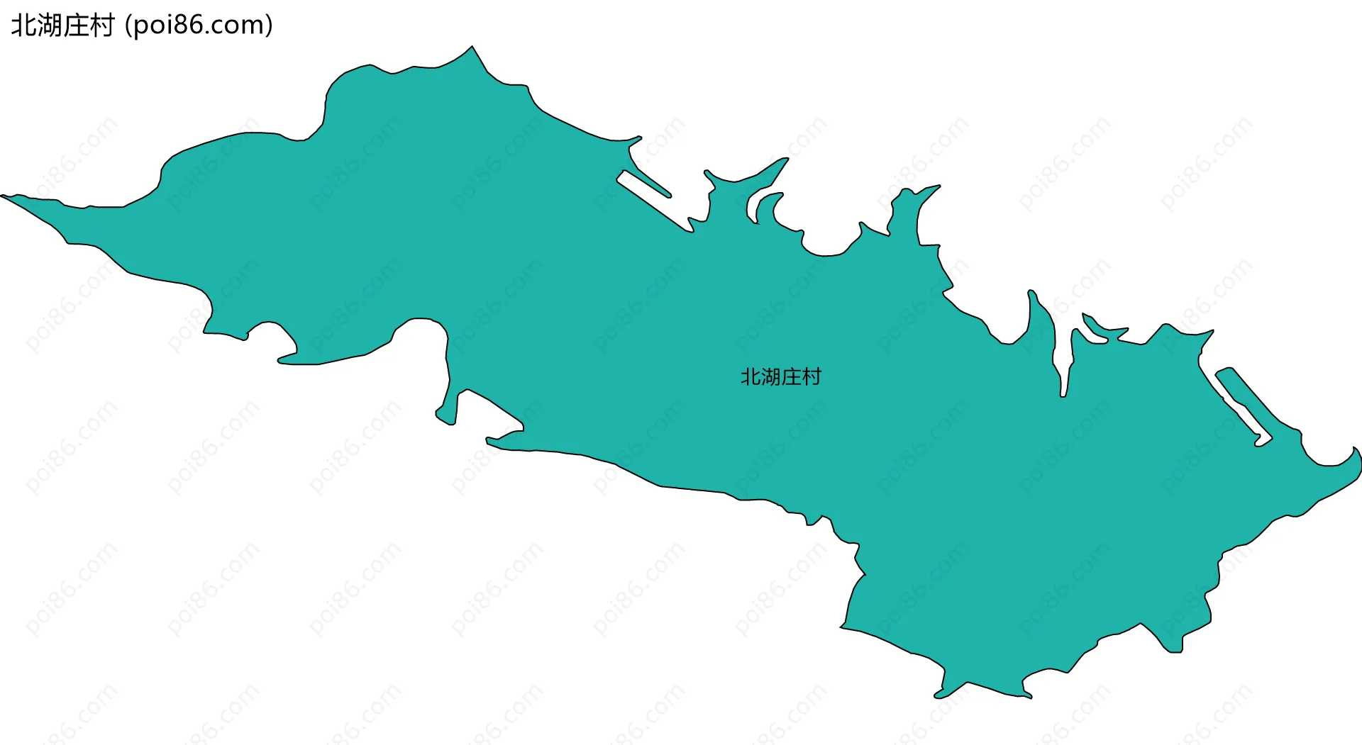 北湖庄村边界地图