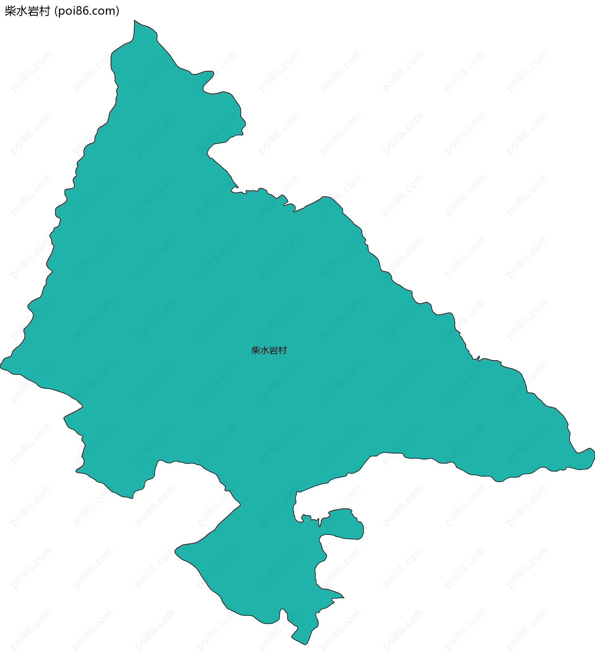 柴水岩村边界地图