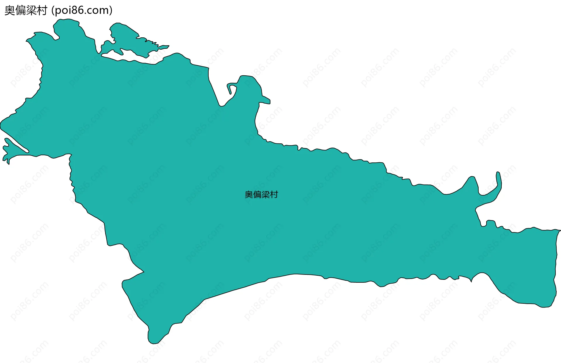 奥偏梁村边界地图