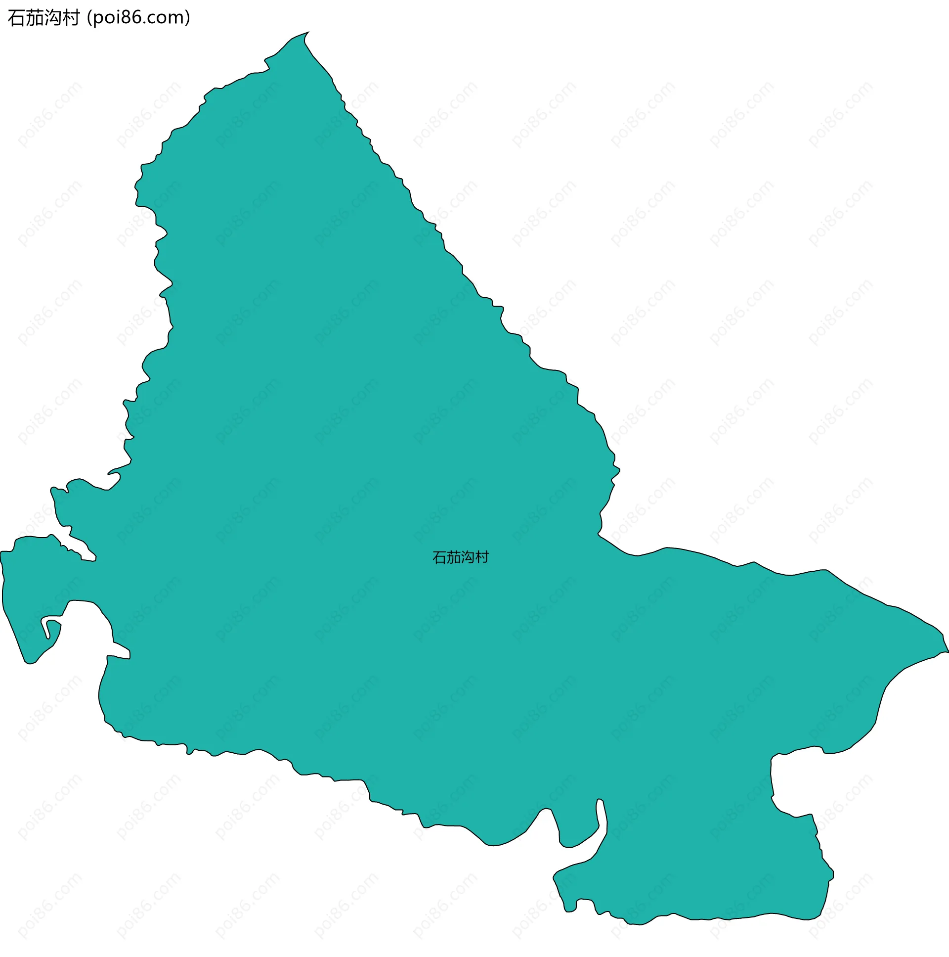 石茄沟村边界地图