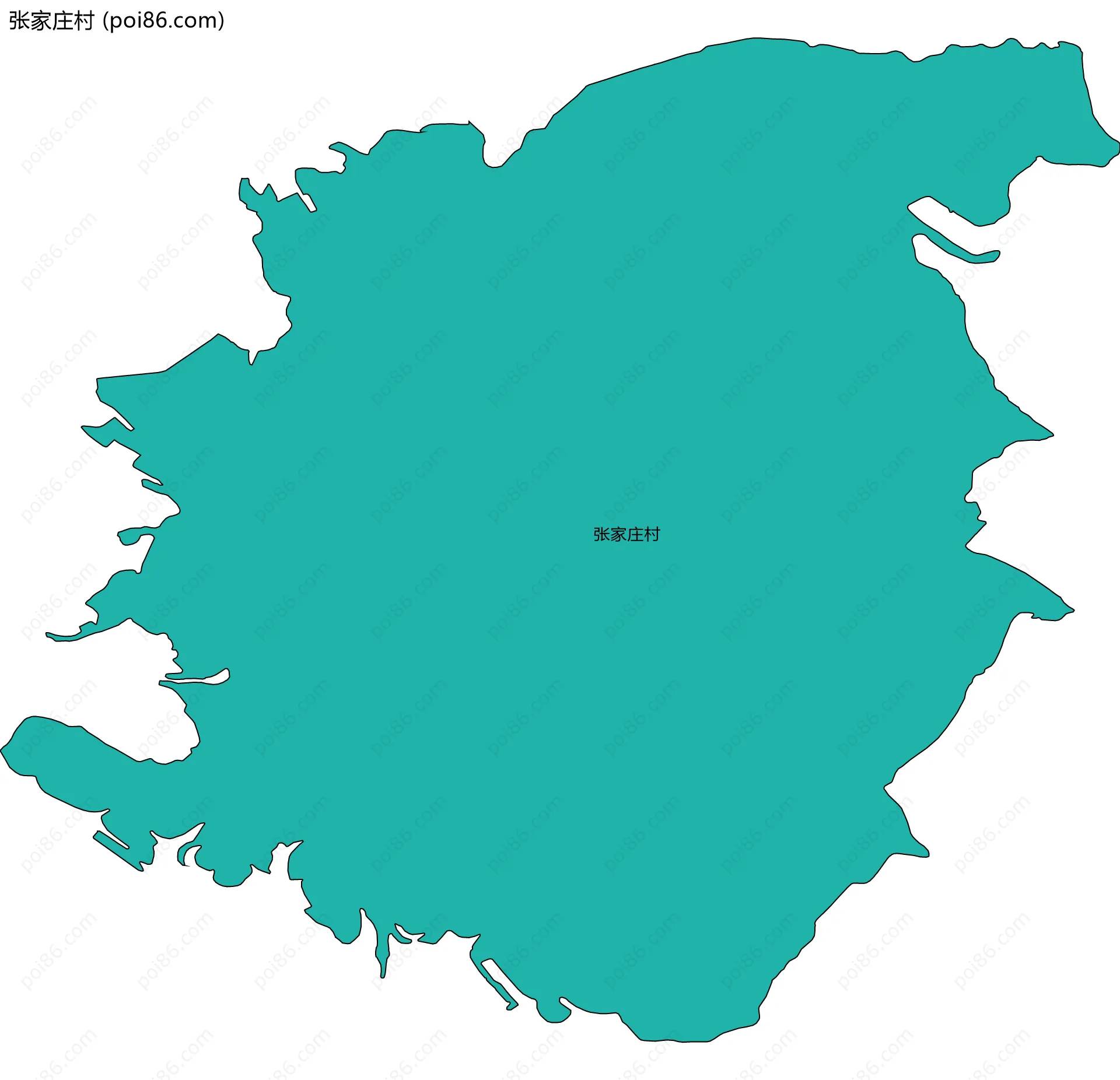 张家庄村边界地图