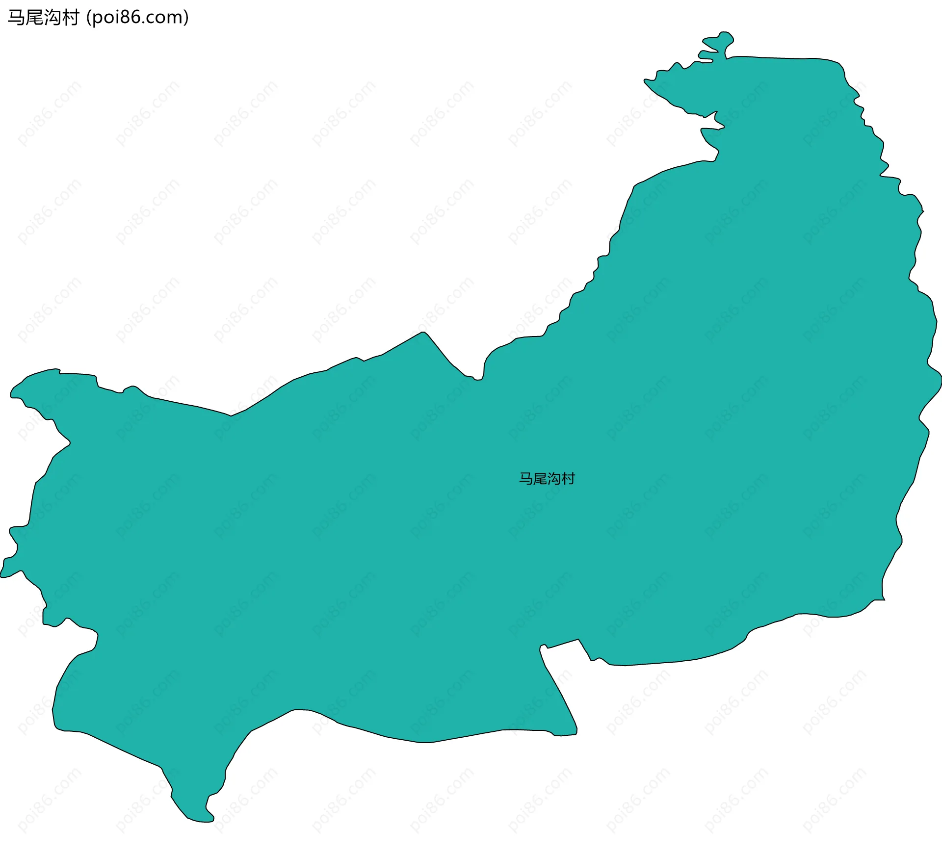 马尾沟村边界地图