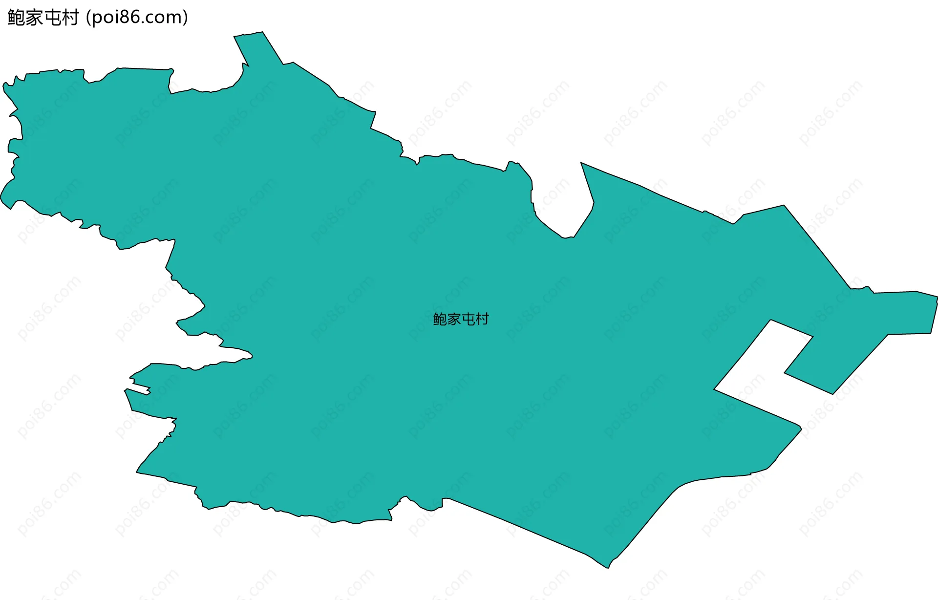 鲍家屯村边界地图