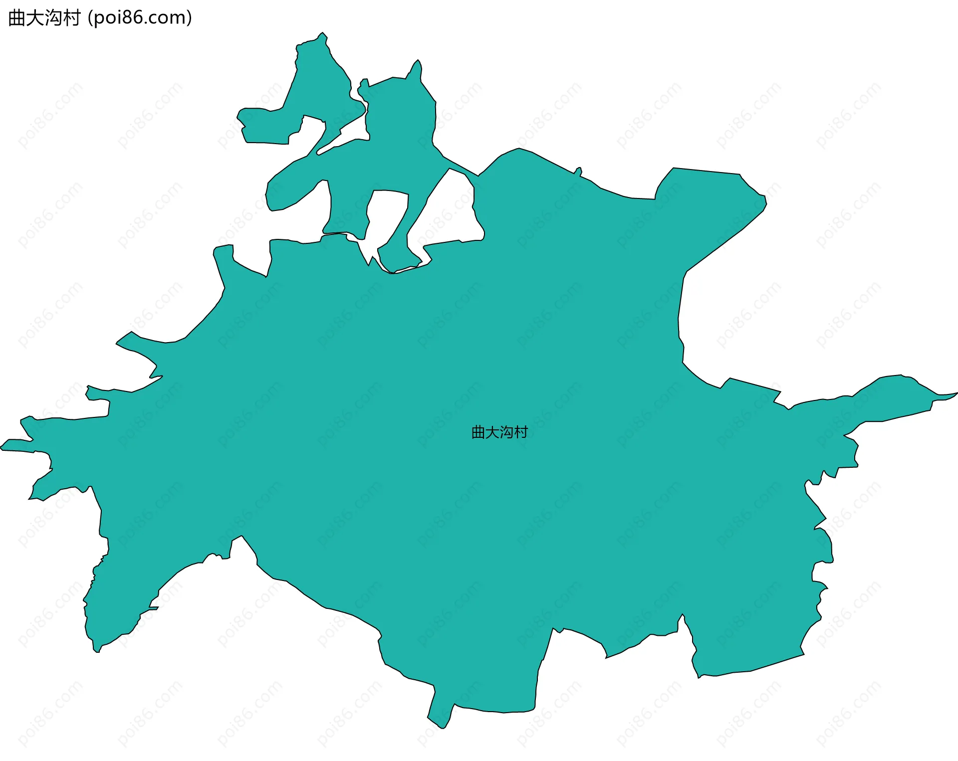 曲大沟村边界地图