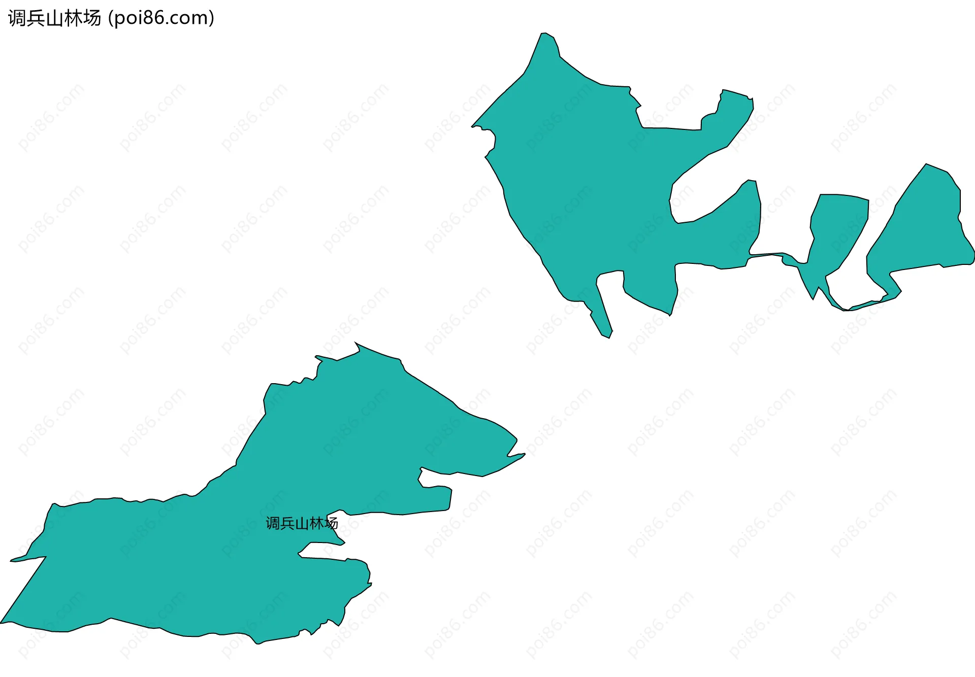调兵山林场边界地图
