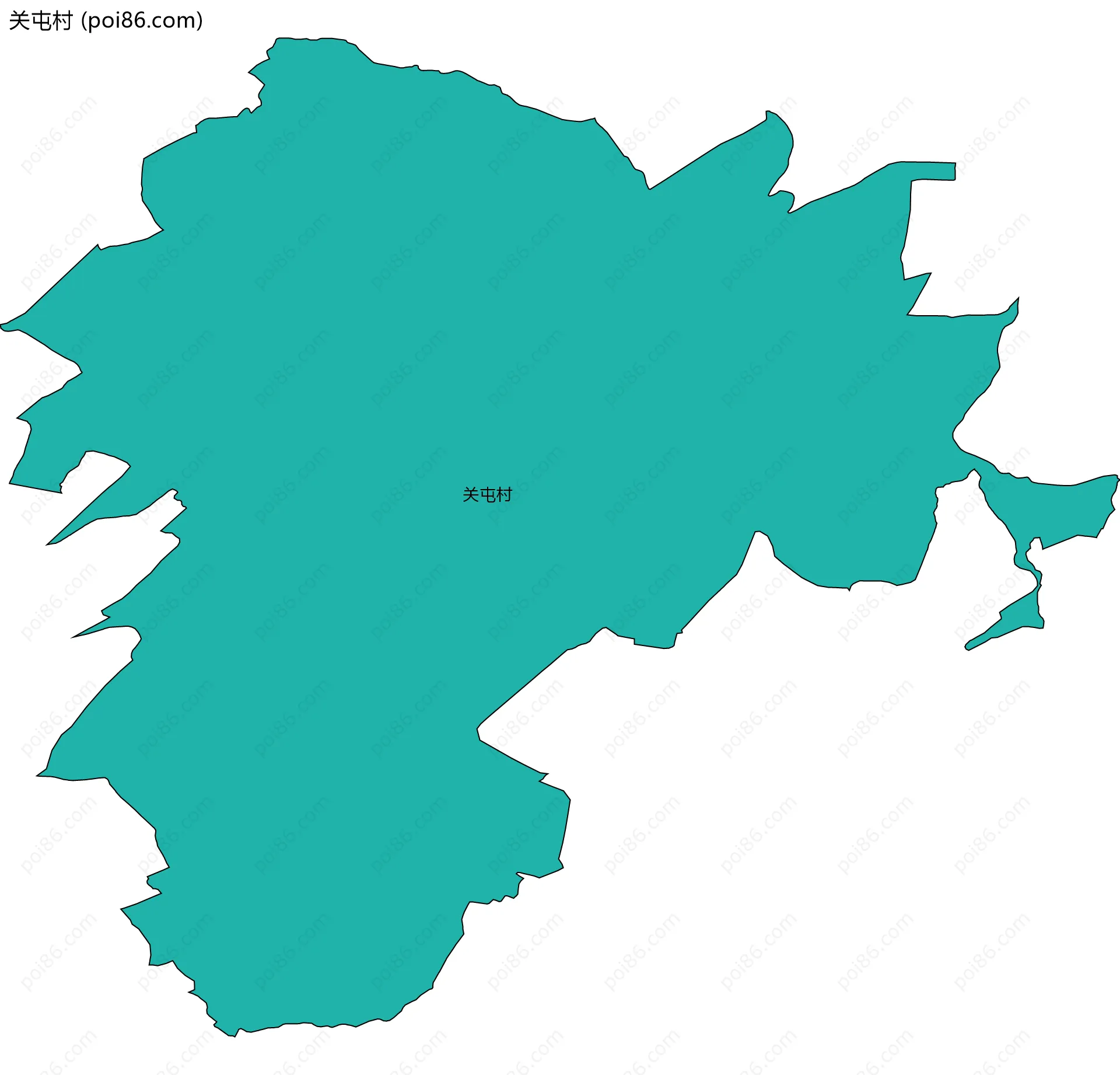 关屯村边界地图