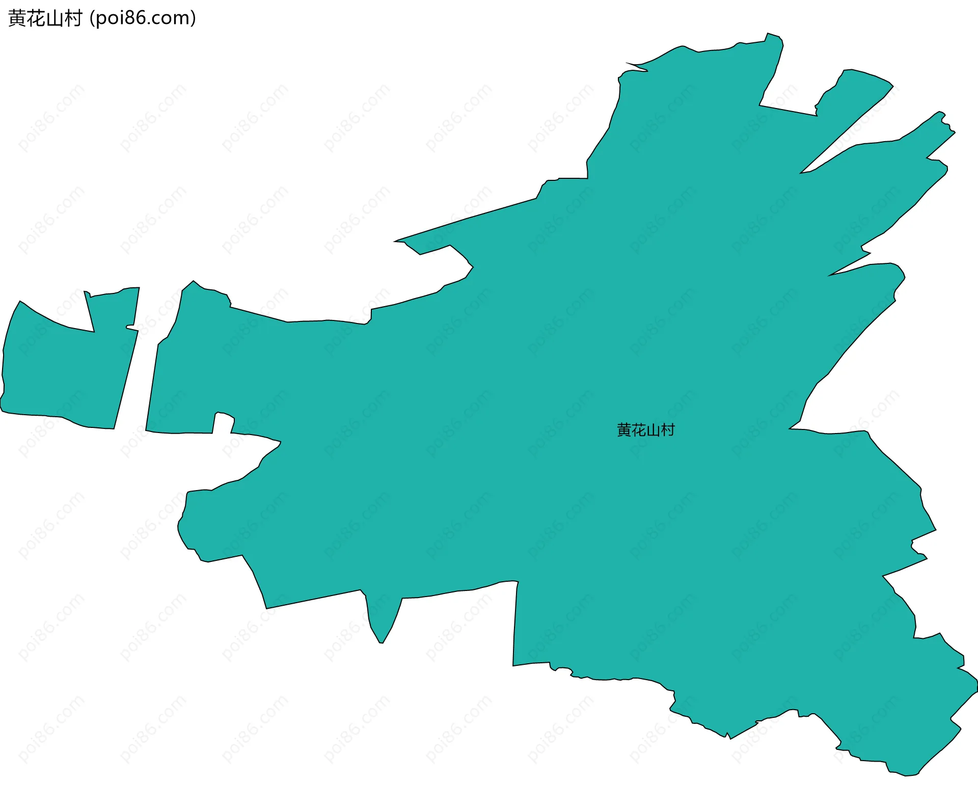 黄花山村边界地图