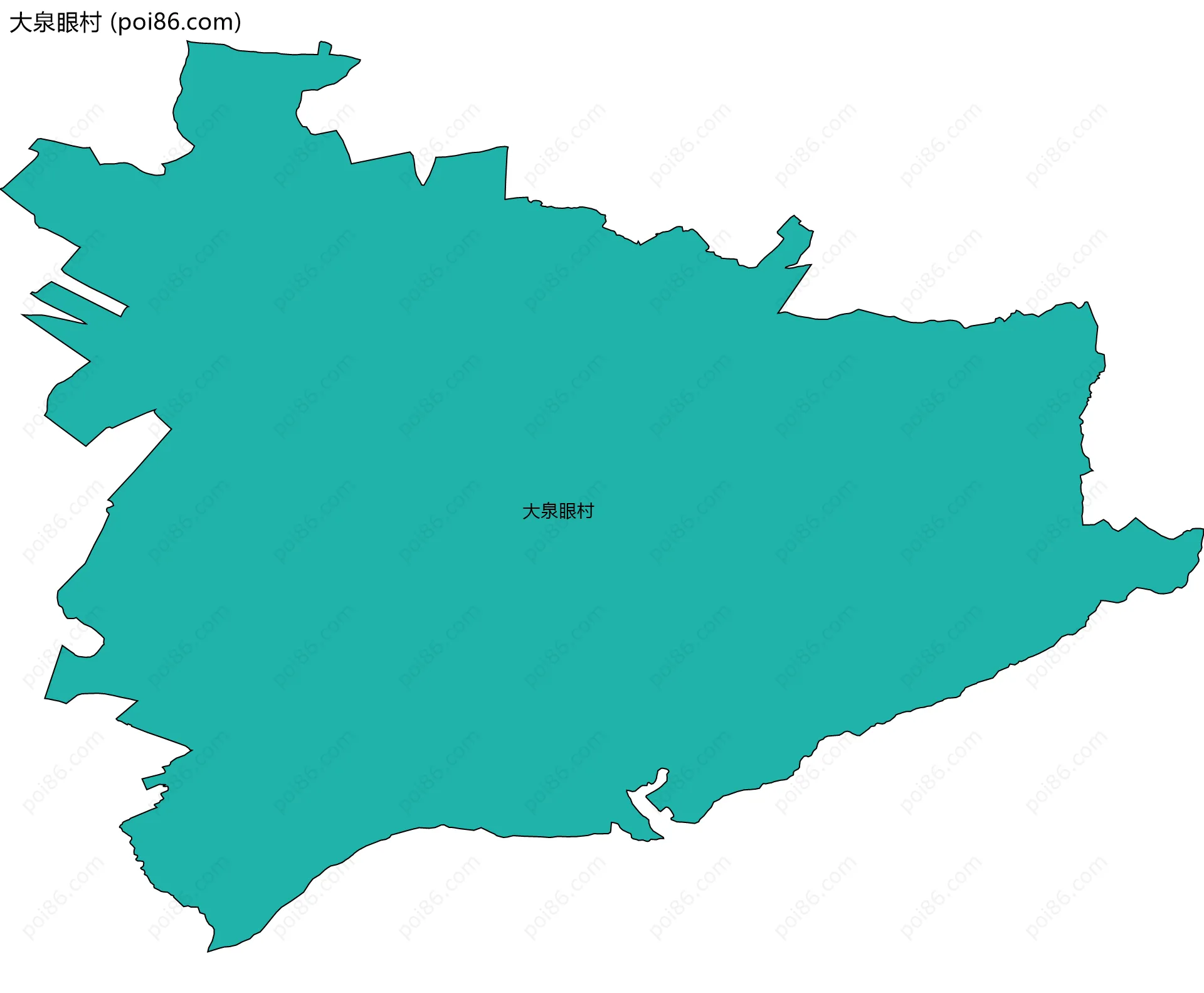 大泉眼村边界地图