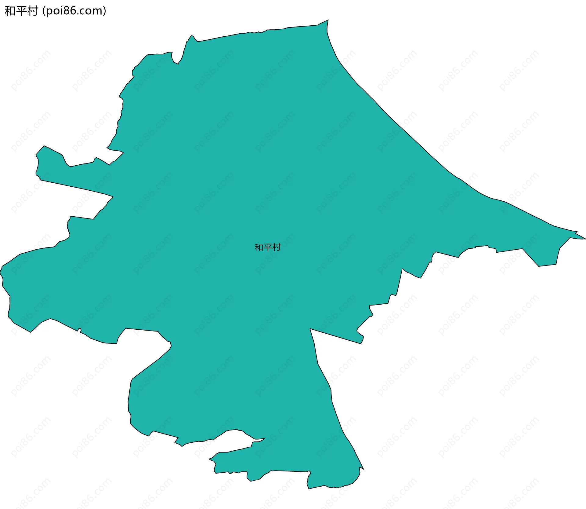 和平村边界地图