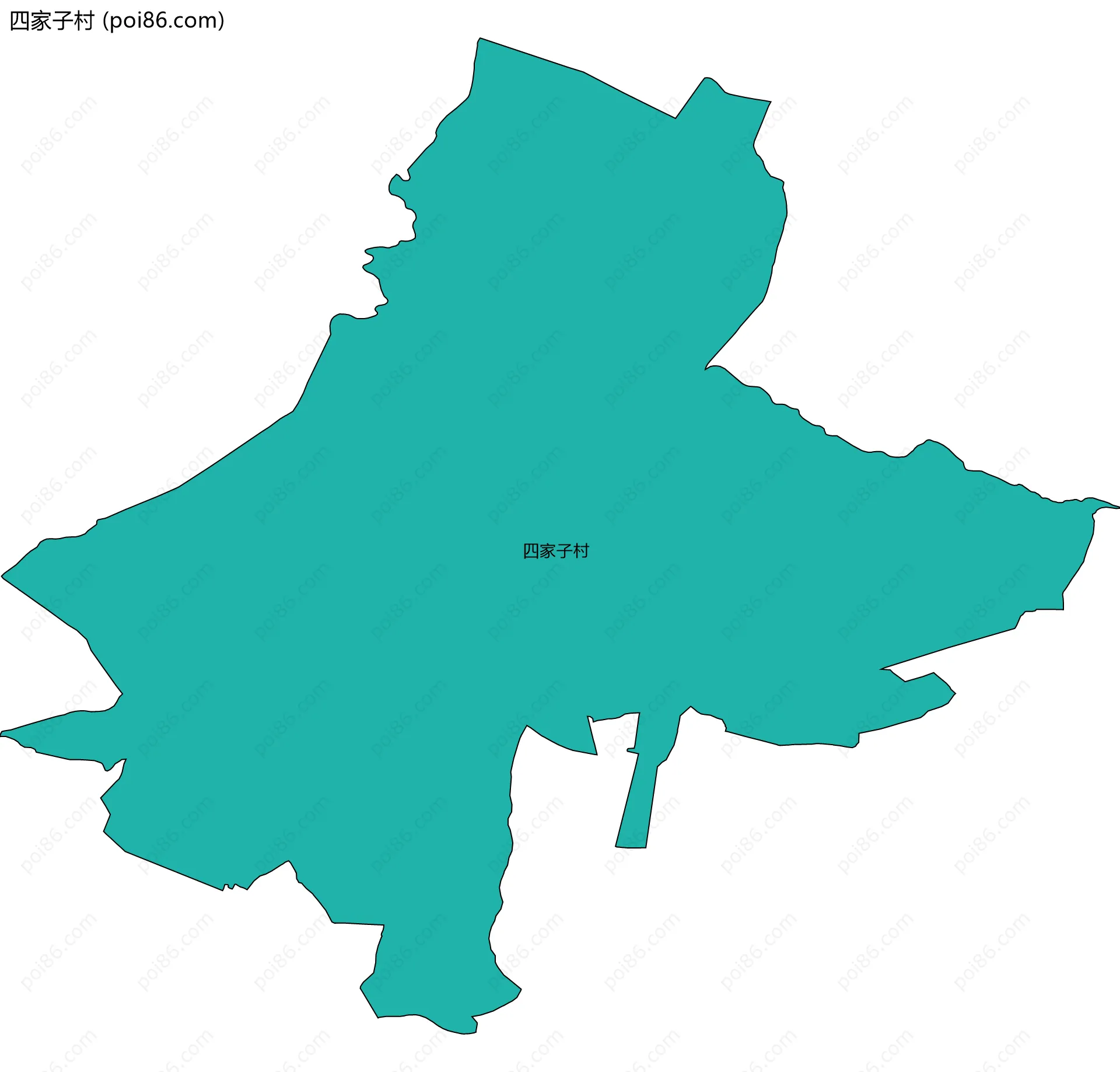 四家子村边界地图
