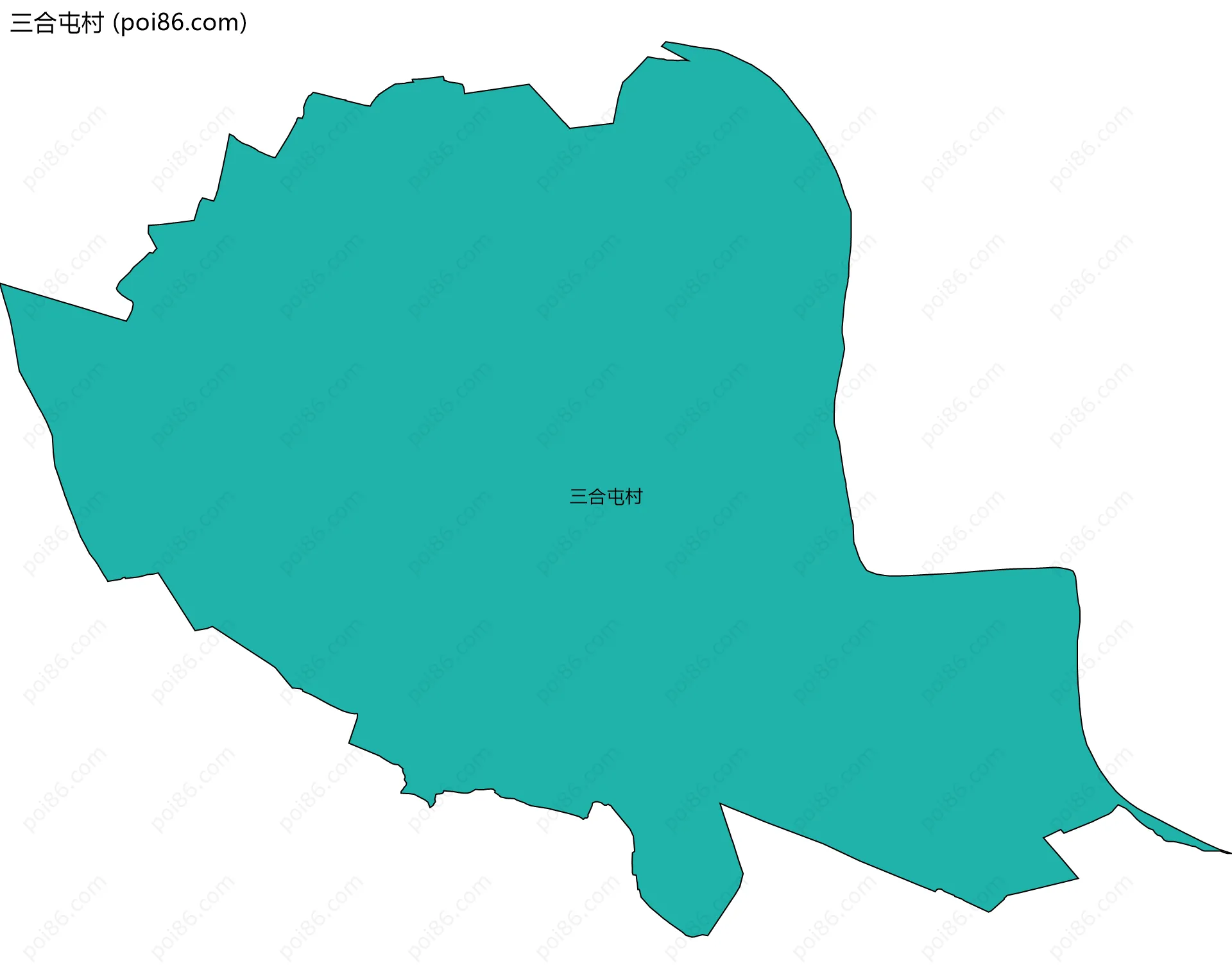 三合屯村边界地图